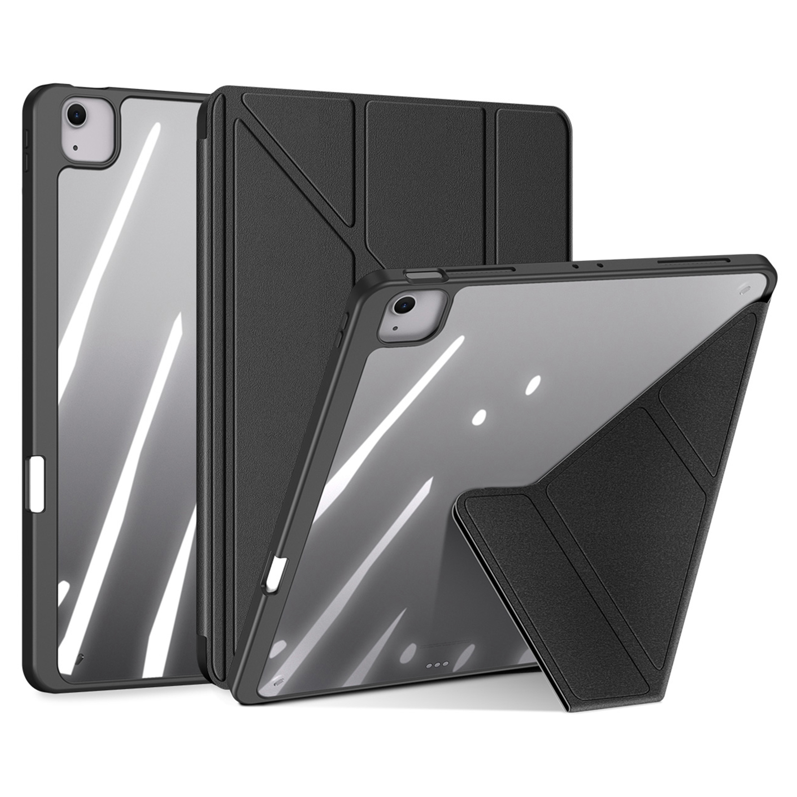 DUX DUCIS Magi Series for iPad Air 13 (2026) / (2025) / (2024) Case PU Leather+PC+TPU Auto Wake / Sleep Tablet Cover - Black