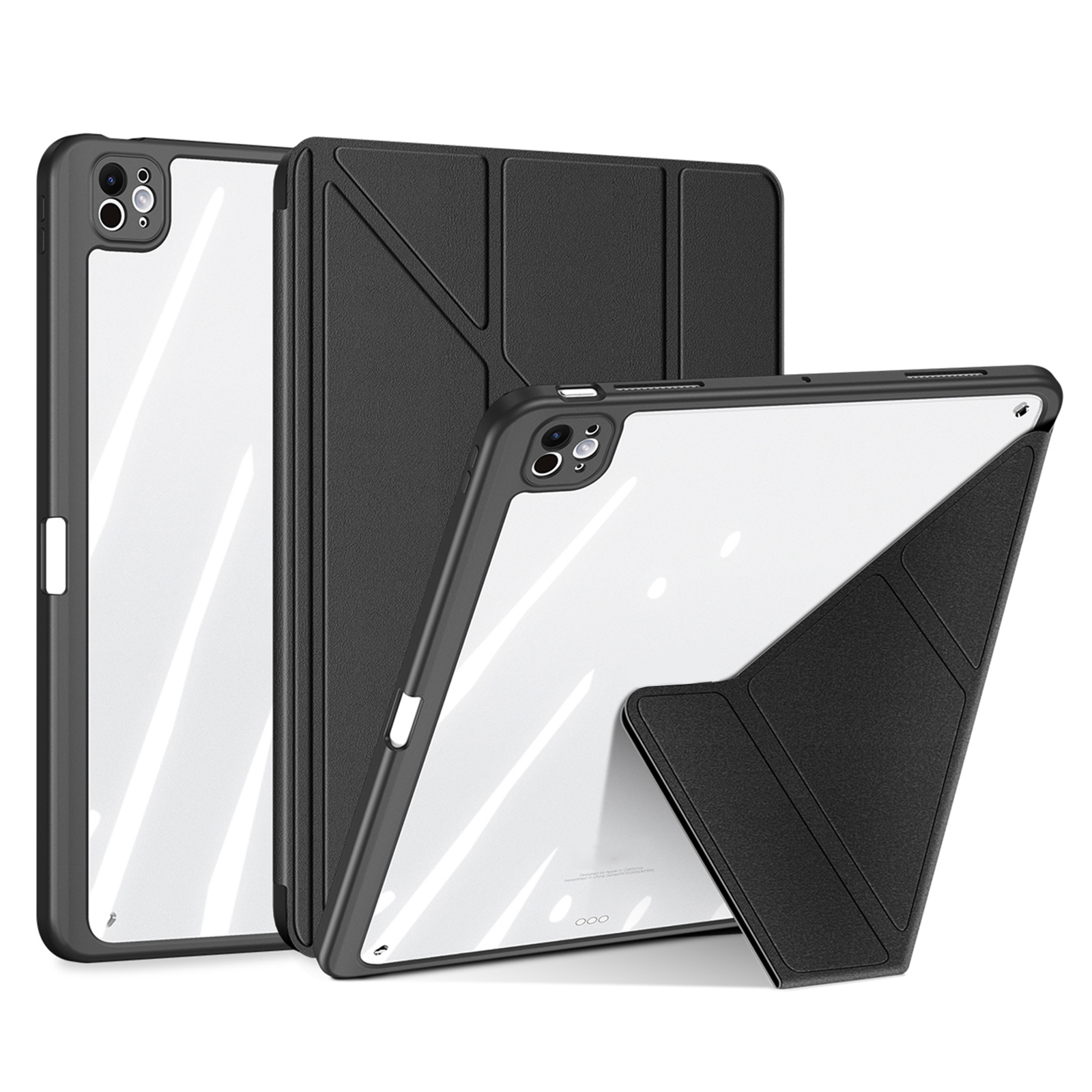 DUX DUCIS Magi Series for iPad Pro 13 (2025) / 13 (2024) Case PU Leather+PC+TPU Tablet Cover Support Auto Wake / Sleep - Black
