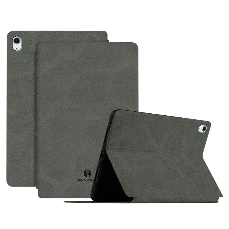 ANNYOJO For iPad Air 11 (2026) / (2025) / (2024) / iPad Air (2022) / (2020) Case Stand PU Leather Tablet Cover - Grey