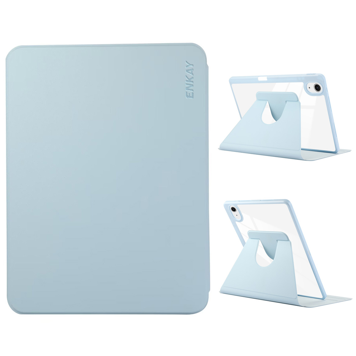 ENKAY HAT PRINCE For iPad Air 13 (2026) / (2025) / (2024) Stand Case Acrylic+PU Tablet Cover Auto Wake / Sleep - Blue