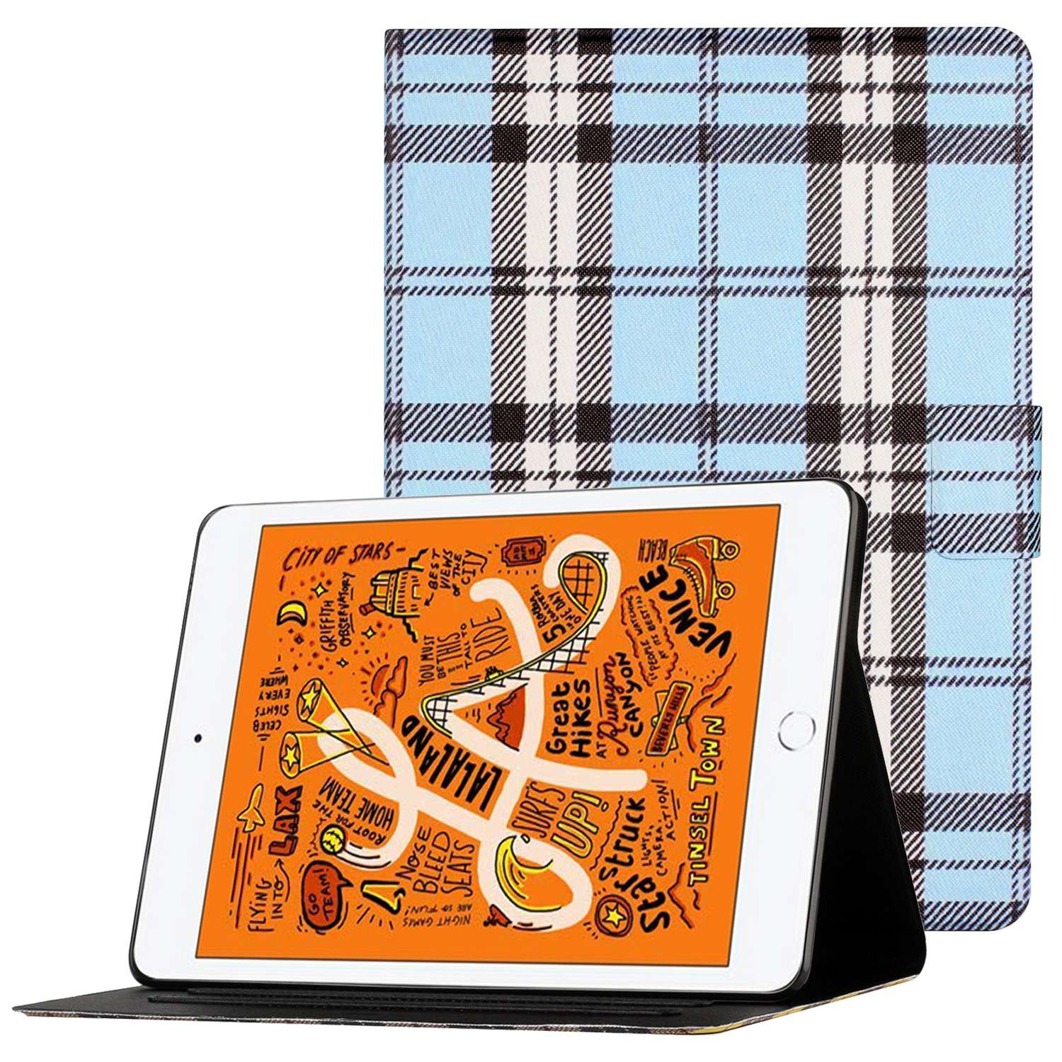 

Для Ipad Mini (2019) 7,9 Дюйма/ipad Mini 4/3/2/1 Печать Схемы Печать Пунта Путь Купи - Синий, iPad mini (2019) 7.9 inch