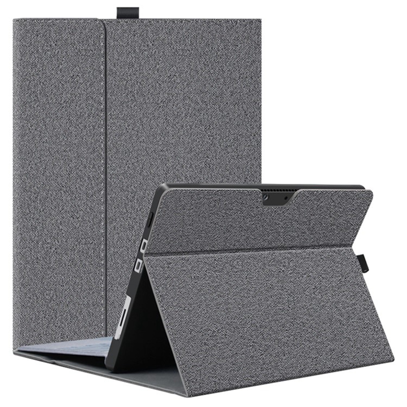For Microsoft Surface Pro 10 Case Flip Cloth Texture TPU + PU Leather Laptop Notebook Bag Protective Case with Stand