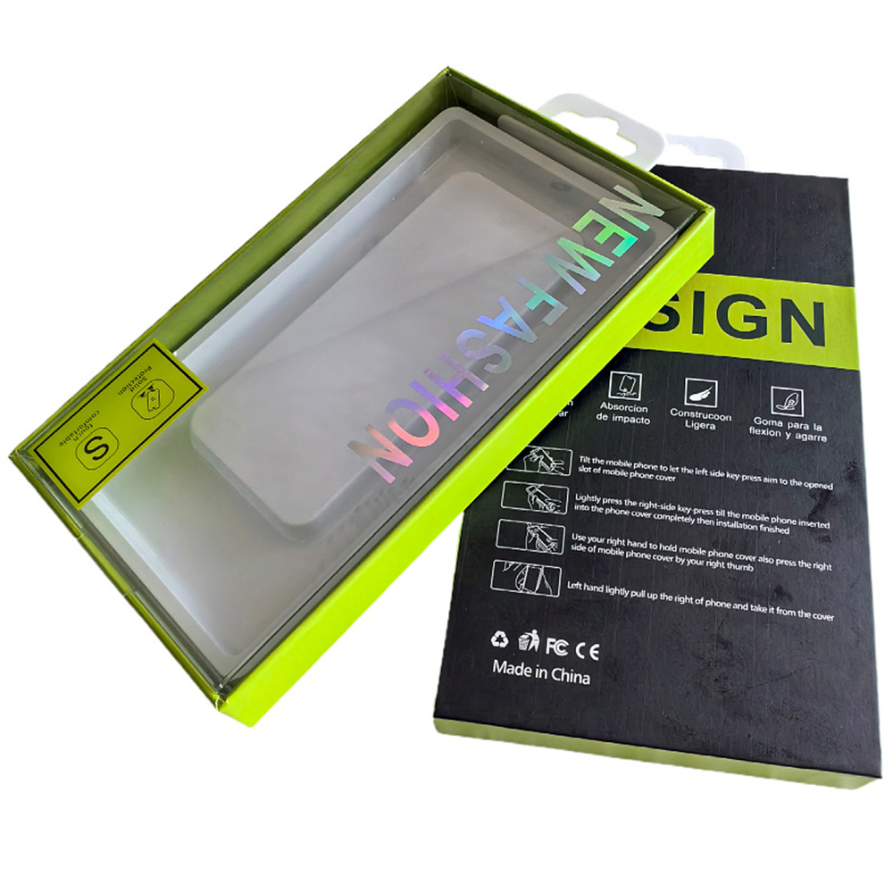 Universal Phone Case Paper Packaging Box PET Transparent Lid Display Box, Size: 19 x 11 x 2.1cm