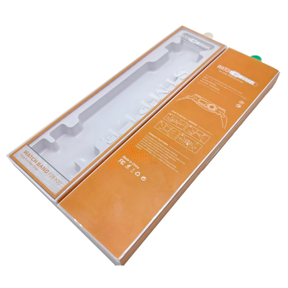 Universal Pull-Out Box Watch Strap Case Watchband Packaging Box, Size: 21.5 x 5.5 x 1.8cm - Orange