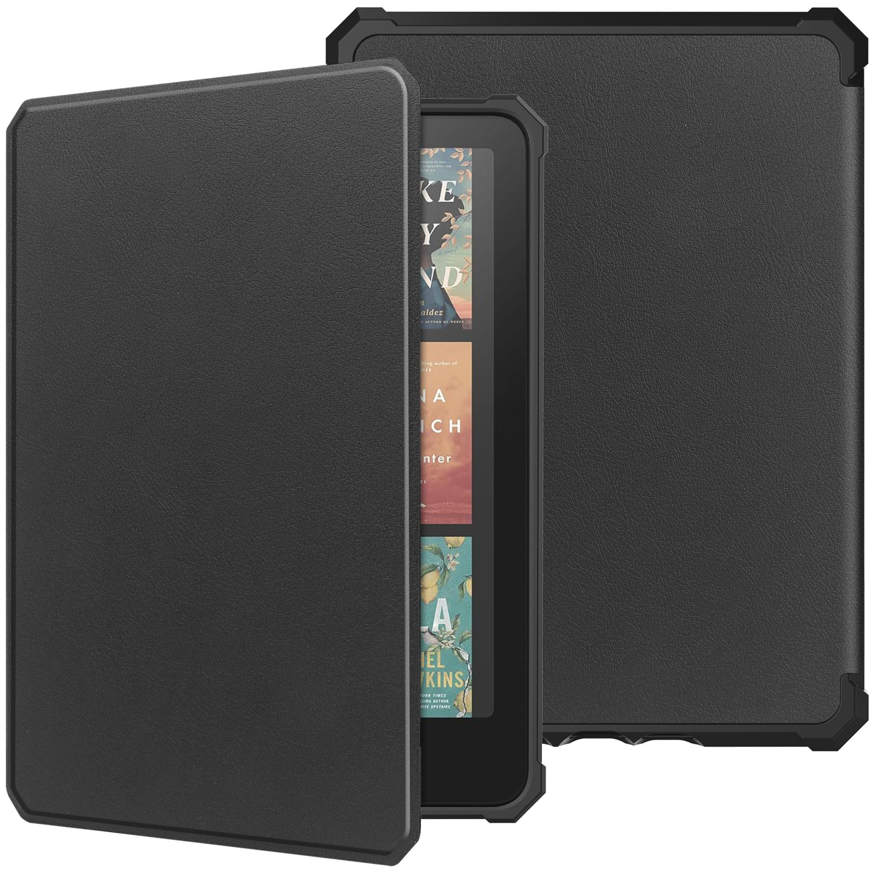 For Amazon Kindle Paperwhite (2024) / Kindle Colorsoft Case PU Leather + TPU E-Reader Cover Auto Wake  /  Sleep - Black