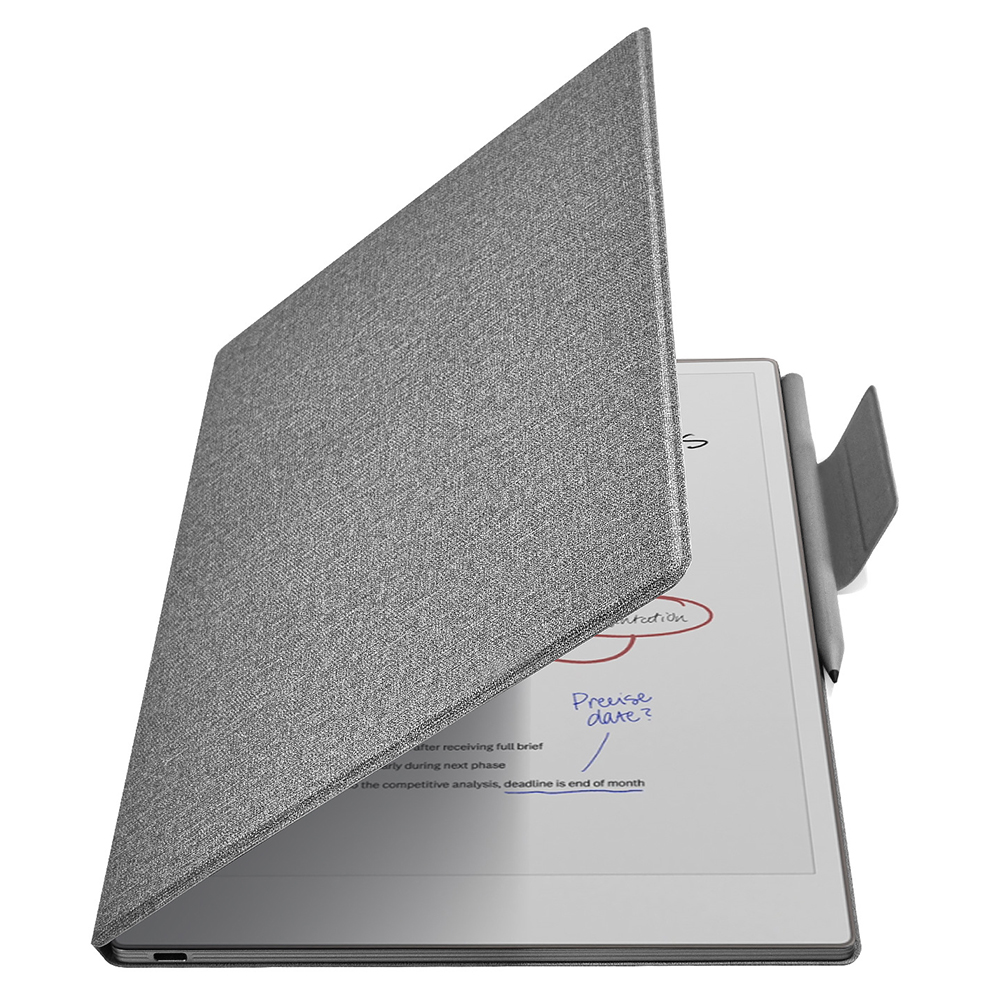 For ReMarkable Paper Pro Case PC+PU Leather Tablet Magnetic Cover with Pen Holder Auto Wake  /  Sleep - Grey
