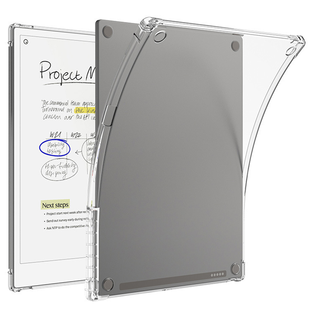For Remarkable Paper Pro Case Anti-Drop Clear TPU Tablet Cover with Pen Slot