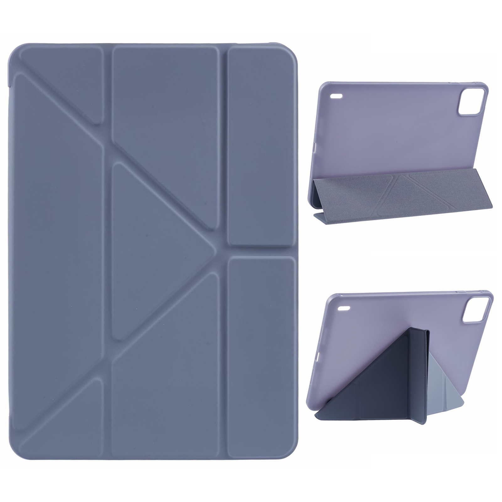 For Xiaomi Poco Pad X1 / Pad 8 Pro / Pad 8 / Pad 7 Pro / Pad 7 Case PU Leather+Silicone Origami Stand Protective Cover - Lavender Purple