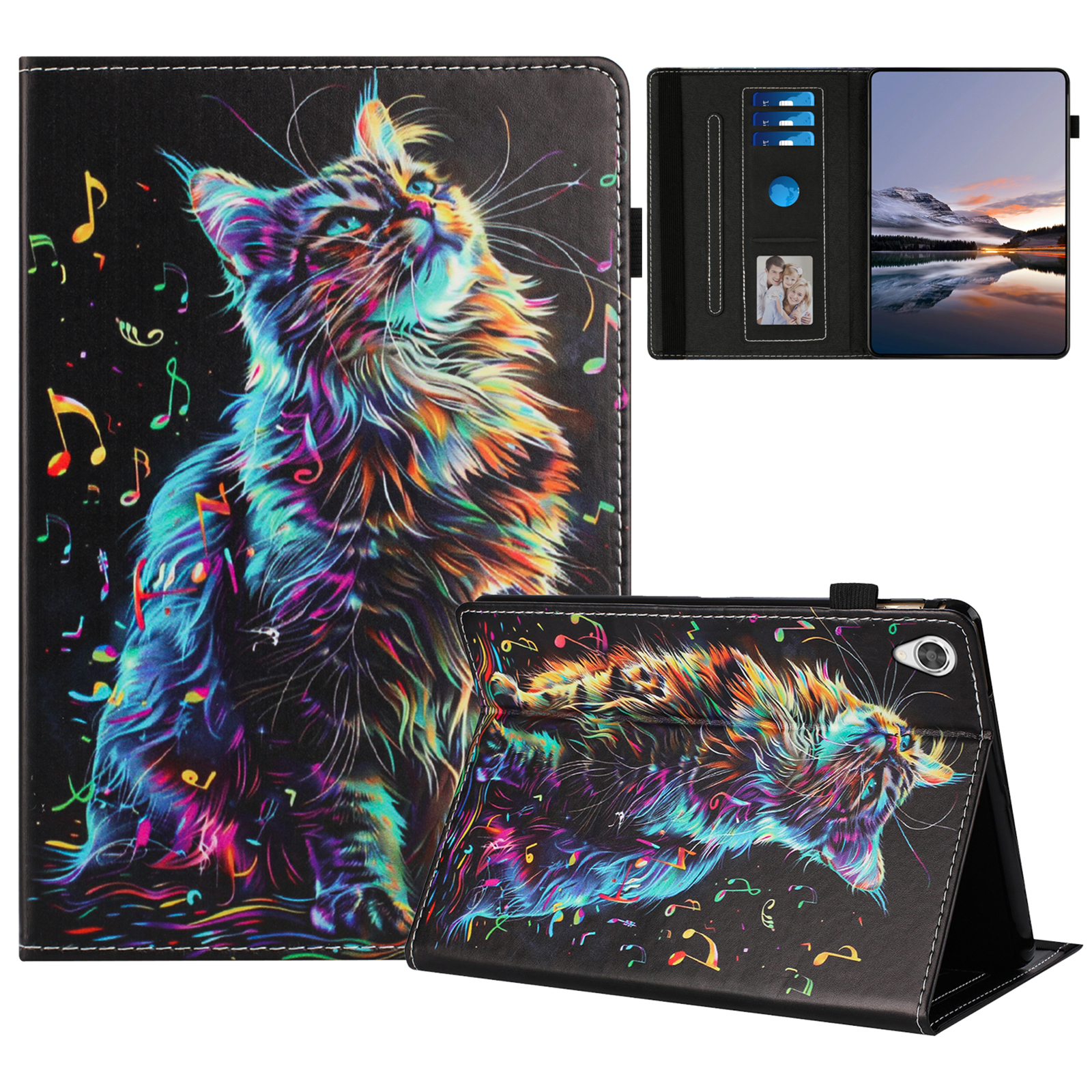 For Lenovo Tab M10 HD Gen 2 Case Pattern Leather Tablet Cover with Auto Sleep / Wake, Card Holder - Flower Fox