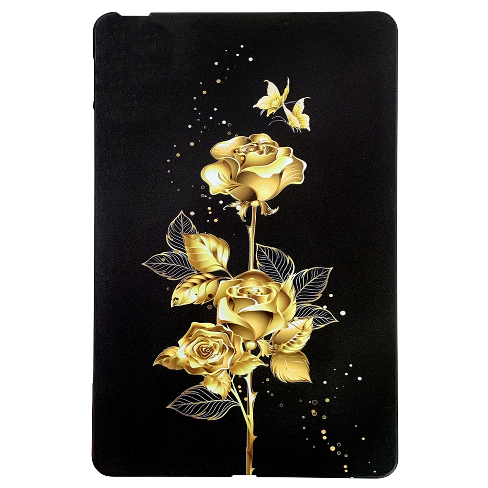 For Amazon Kindle Paperwhite (2024) / Kindle Colorsoft TPU Case Pattern Printing Slim Tablet Protective Cover - Golden Butterfly Rose