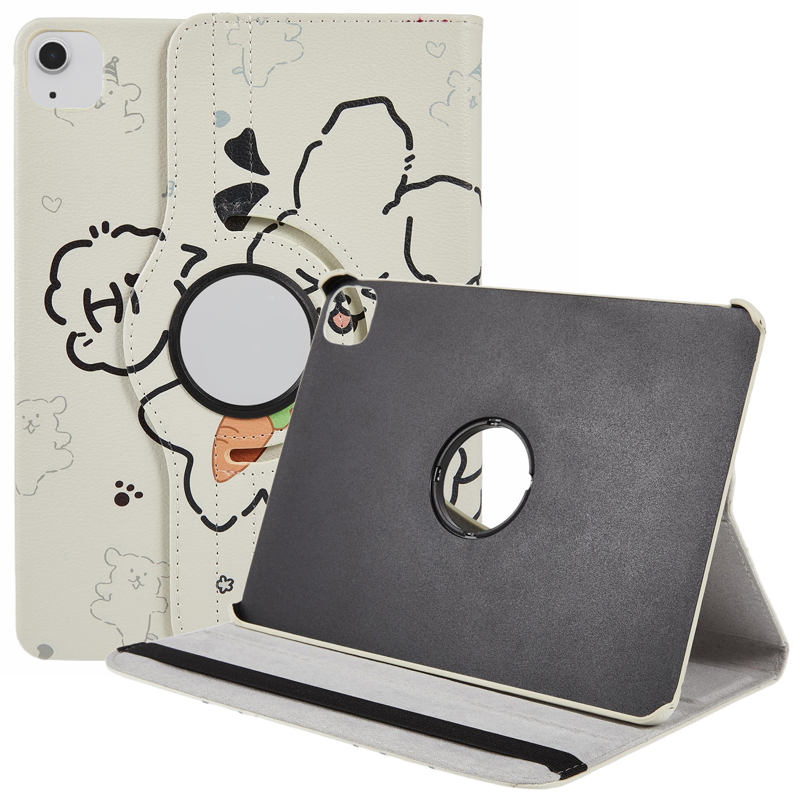 Tablet Case For iPad Air 11 (2026) / (2025) / (2024) / Air (2022) / (2020) / Pro 11 (2022) / (2021) / (2020) / (2018) , Rotating Stand PU Leather + PC