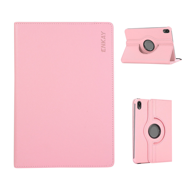 ENKAY HAT PRINCE For iPad 10.9 (2022) / iPad (2025) Tablet Case   Litchi Texture PU Leather Cover Stand - Pink