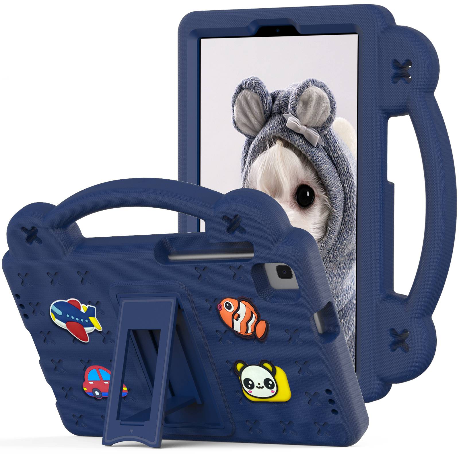 

Für Huawei MediaPad M3 Lite 8 / M5 8 (8,4-zoll) Protective Eva-fall Tragbarer Tablet-abdeckungs-anti-kratzer-fall Mit Kickstand - Navy Blau, Huawei MediaPad M3 Lite 8