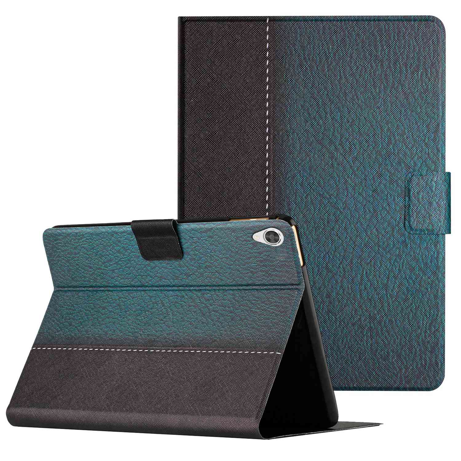 

Bio-farbspleiß-ledertasche Für Lenovo Tab M10 (Gen 3), Einstellbare Standkartenschlitze Tablettenabdeckung Mit Automatischem Wake / Schlafen - Grün, Lenovo Tab M10 (Gen 3)