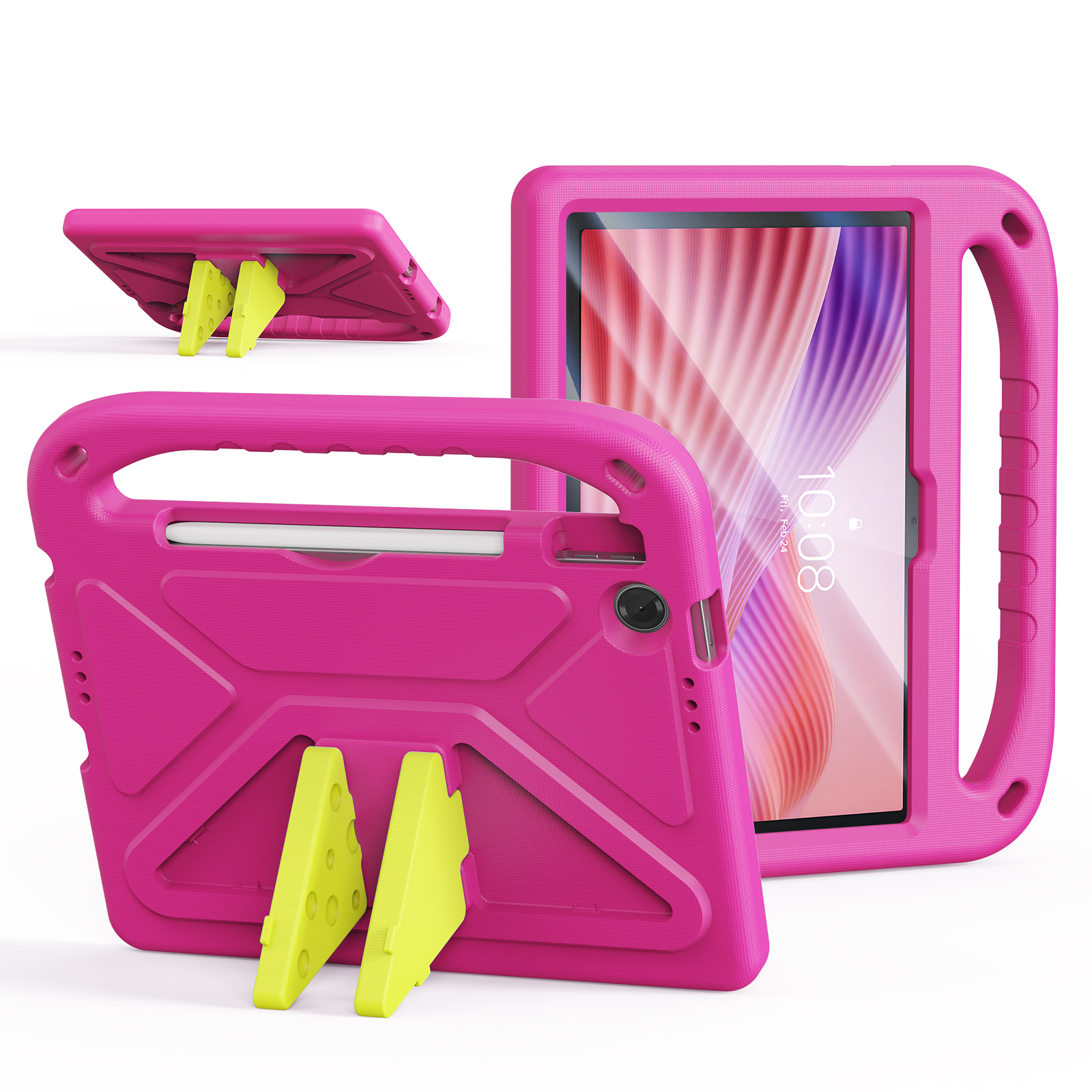 DUX DUCIS For Lenovo Tab 10.1 (2025) / Lenovo Tab K10 (2nd Gen) Tablet Case with Kickstand  Puff Series EVA Kids Shockproof Cover - Pink