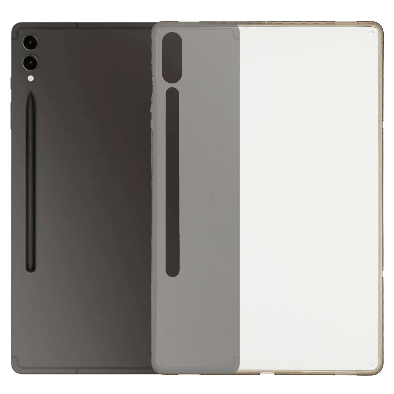 Tablet Case For Samsung Galaxy Tab S10+  /  S9 FE+  /  S9+ Flexible TPU + Acrylic Shockproof Protective Cover - Grey