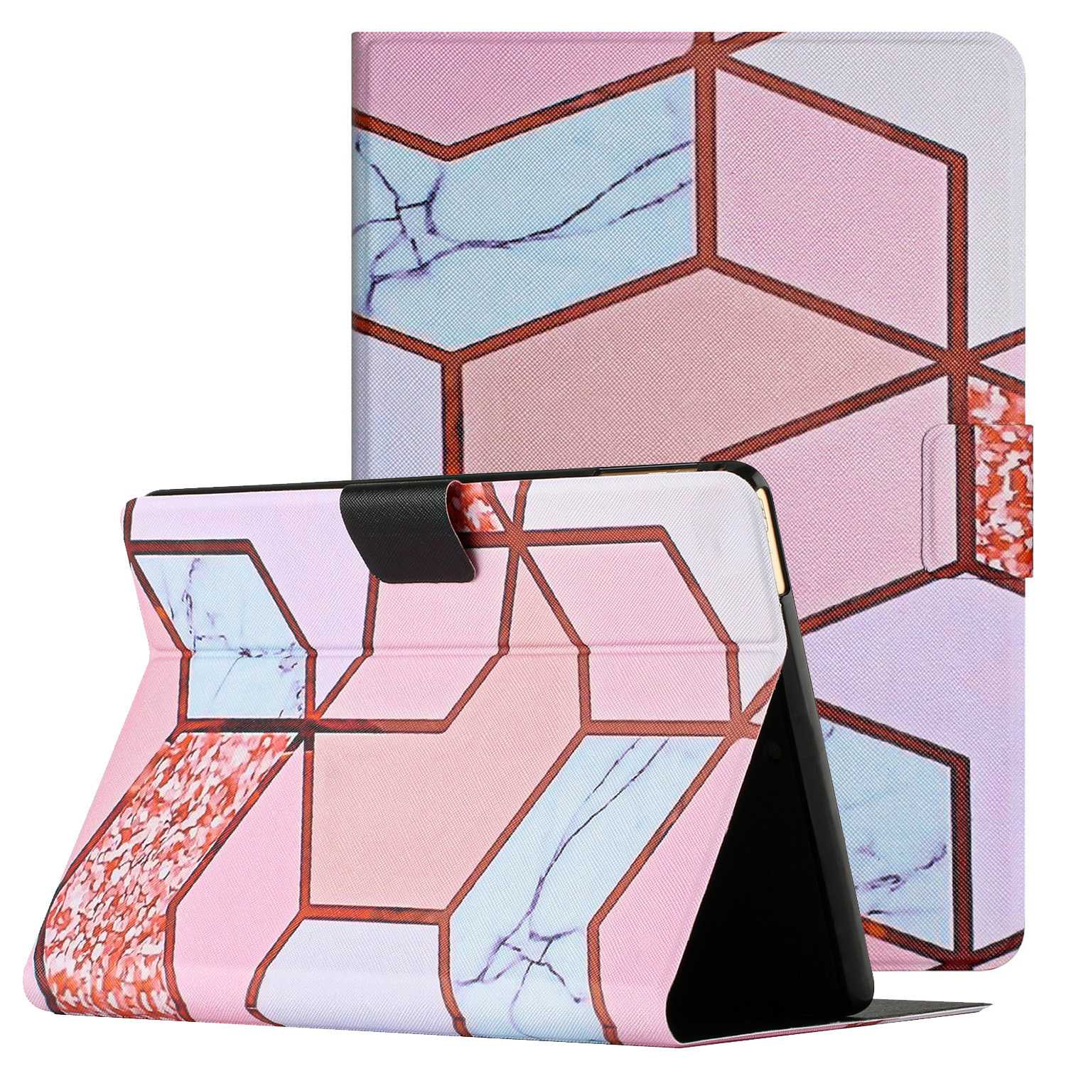 

Für Amazon Kindle Paperwhite 5 (2021) Kartenhalter Faltbarer Stand Tablet Case Marmormuster Auto Wake / Schlaflederabdeckung - Marmor Spleißen, Amazon Kindle Paperwhite 5 (2021)