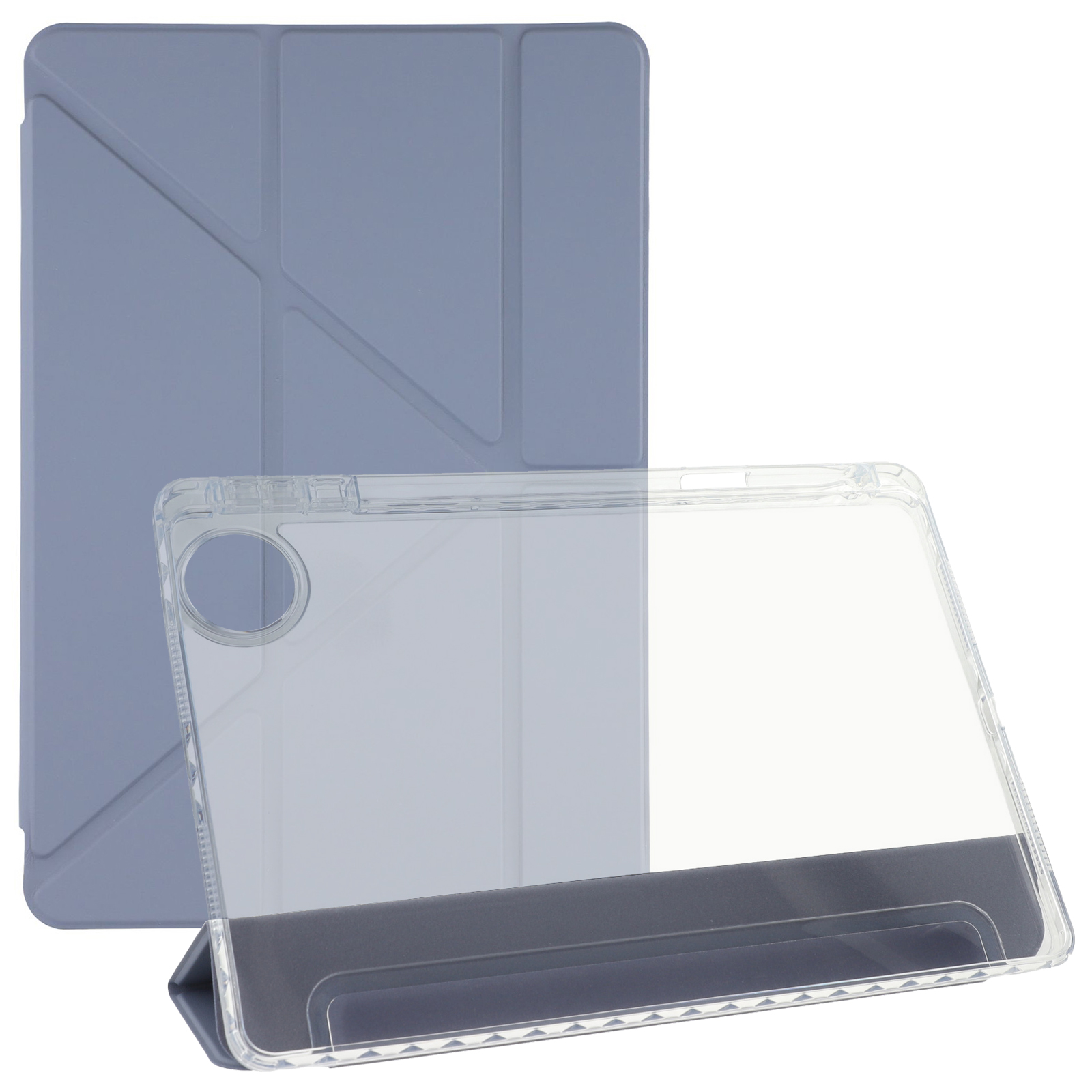 For Honor Pad 10 Case PU Leather Origami Stand Clear Tablet Cover - Lavender Purple