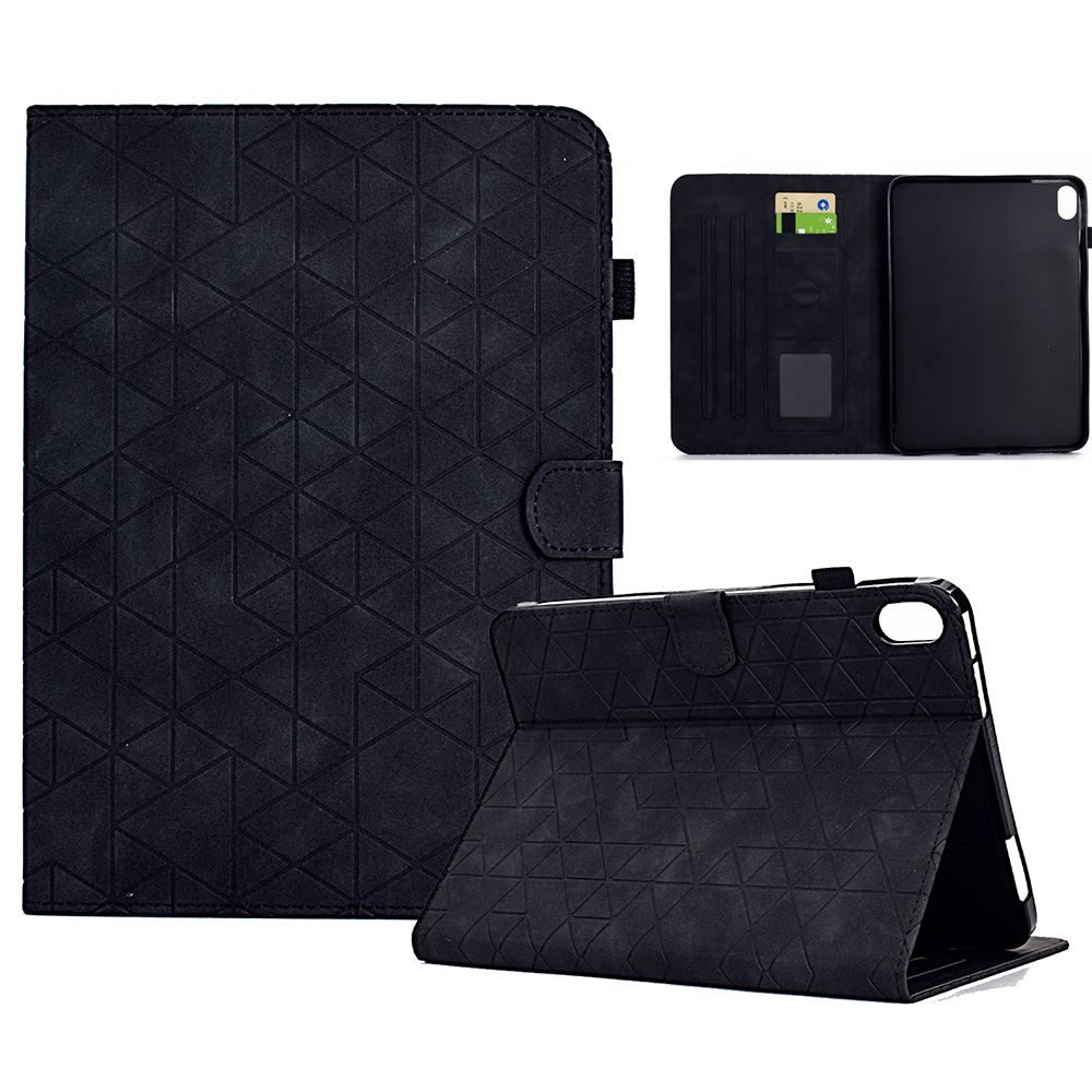For Xiaomi Redmi Pad 2 11 Case Card Slots Stand Rhombus Auto Wake / Sleep Leather Cover - Black