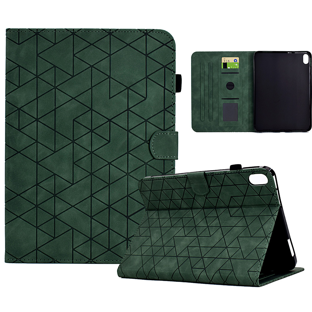 For Xiaomi Redmi Pad 2 11 Case Card Slots Stand Rhombus Auto Wake / Sleep Leather Cover - Green