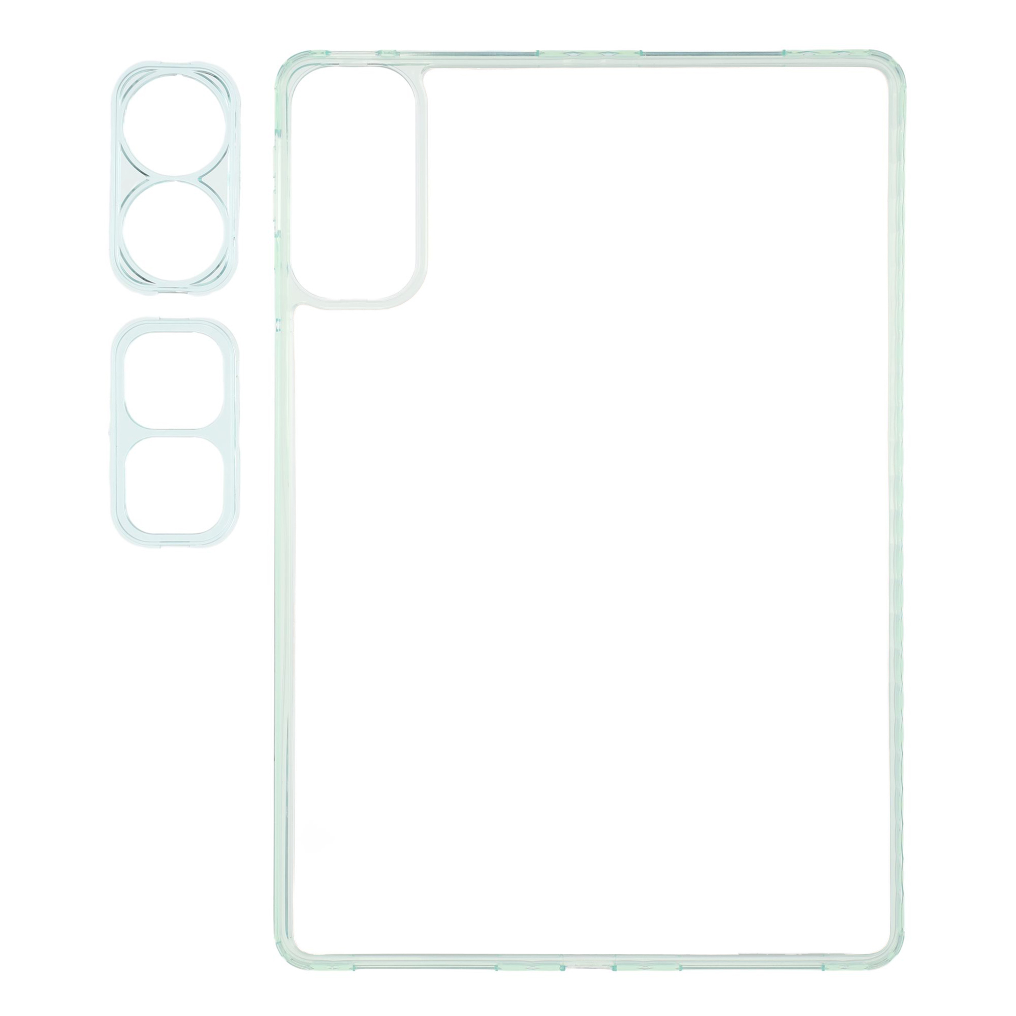 For Honor Pad V9 / Pad GT Case TPU + Acrylic Clear Tablet Back Cover with Lens Frames - Light Green