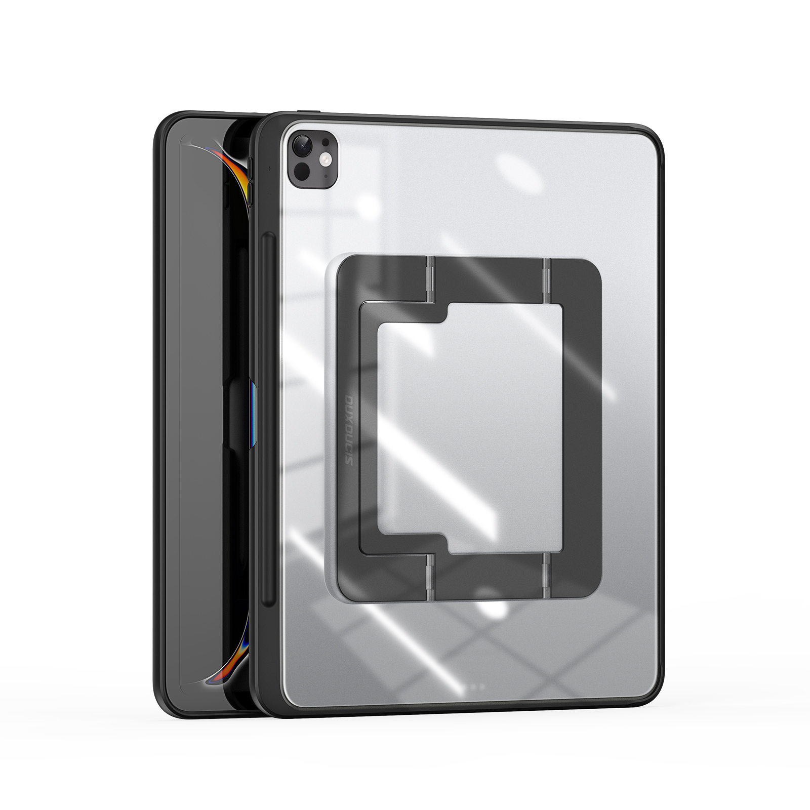 DUX DUCIS For iPad Pro 11 (2025) / iPad Pro 11 (2024) Tablet Case  Axis Series Tablet Case with Kickstand PC + TPU Shockproof Protective Cover - Black