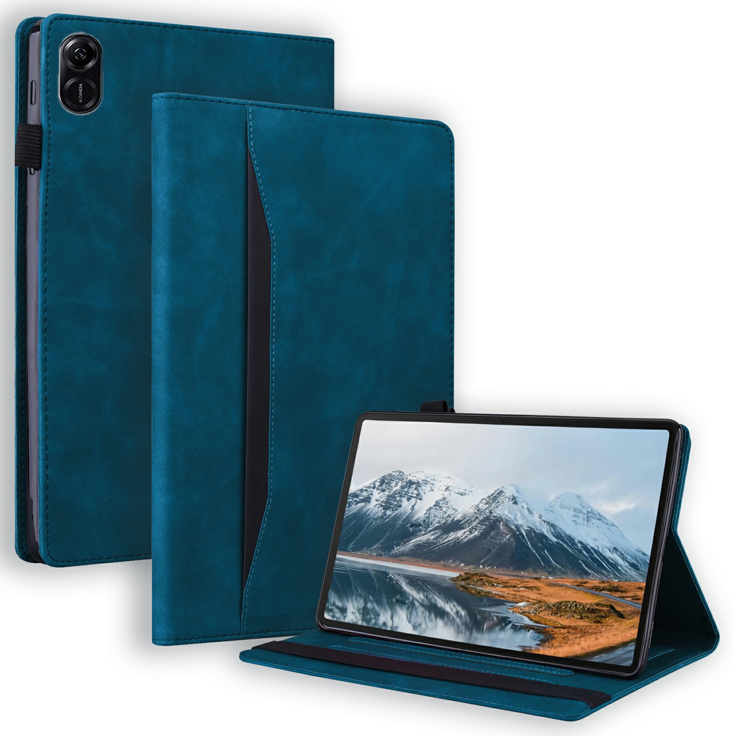 Case for Honor Pad X8b  /  X8a PU Leather Protective Folio Cover with Card Holder - Blue