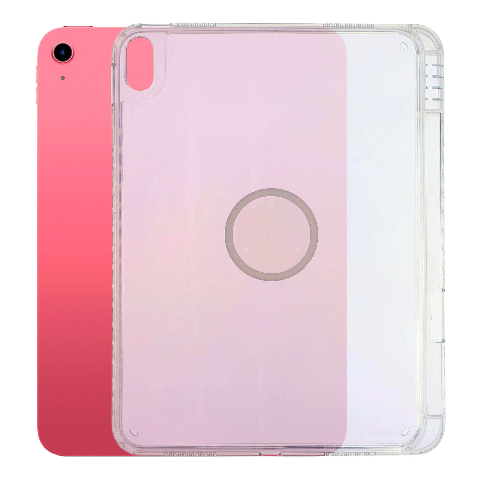 Tablet Case for iPad (2025)  /  iPad 10.9 (2022) Transparent Magnetic Cover with Pencil Slot Shockproof TPC + PC Shell - Transparent
