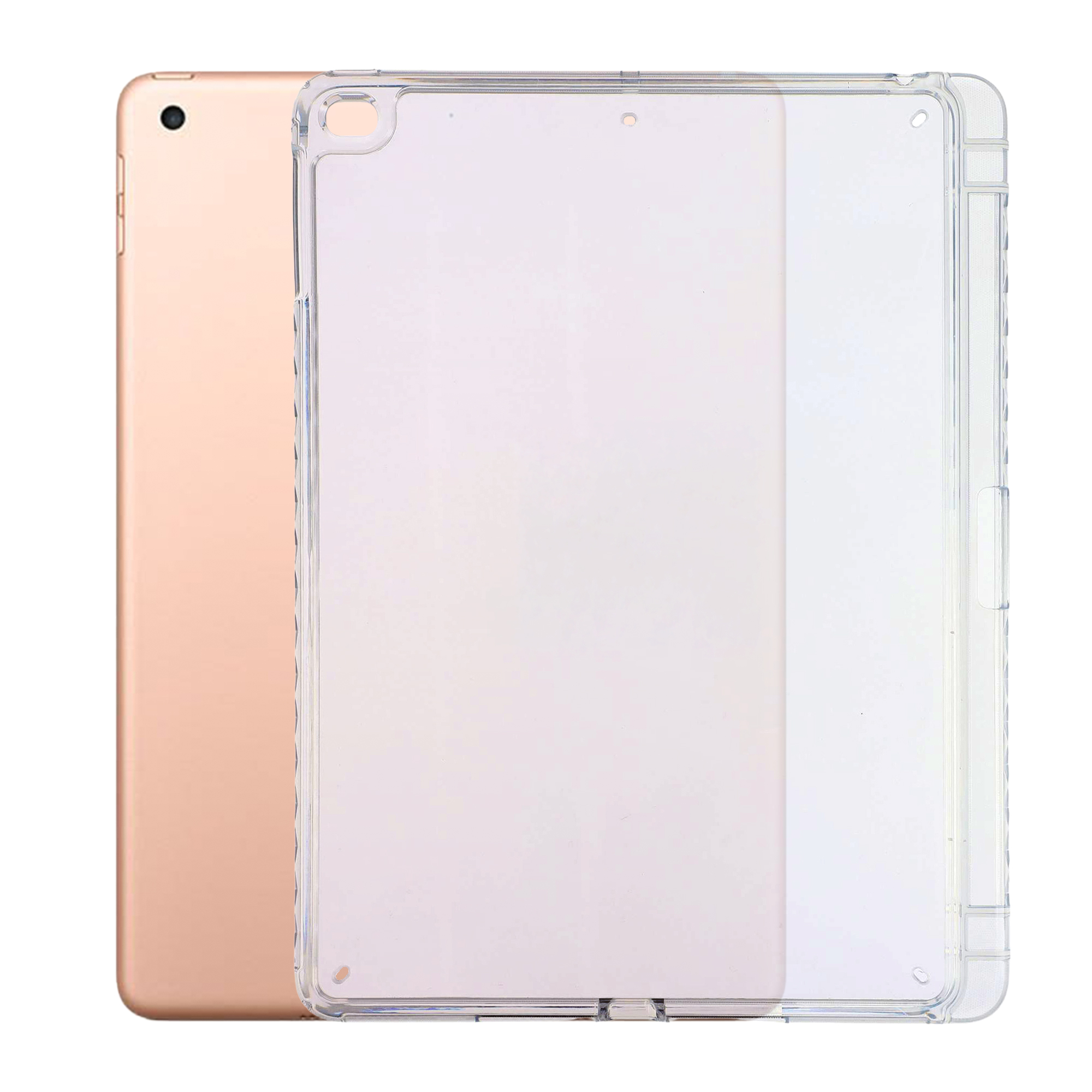 Tablet Case for iPad 9.7-inch (2018)  /  (2017)  / Pro 9.7 inch (2016)  /  Air 2 Clear Crystal Cover with Pencil Slot Shockproof TPC + PC Shell - Tran