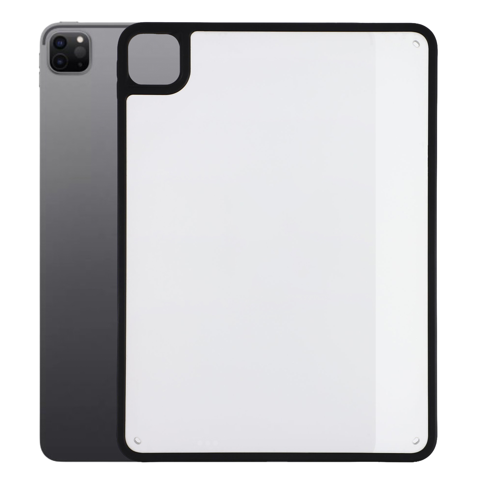 Case for iPad Pro 11 (2022) / (2021) / (2020) / (2018) Matte PC + TPU Drop Protection Back Cover - Matte Black