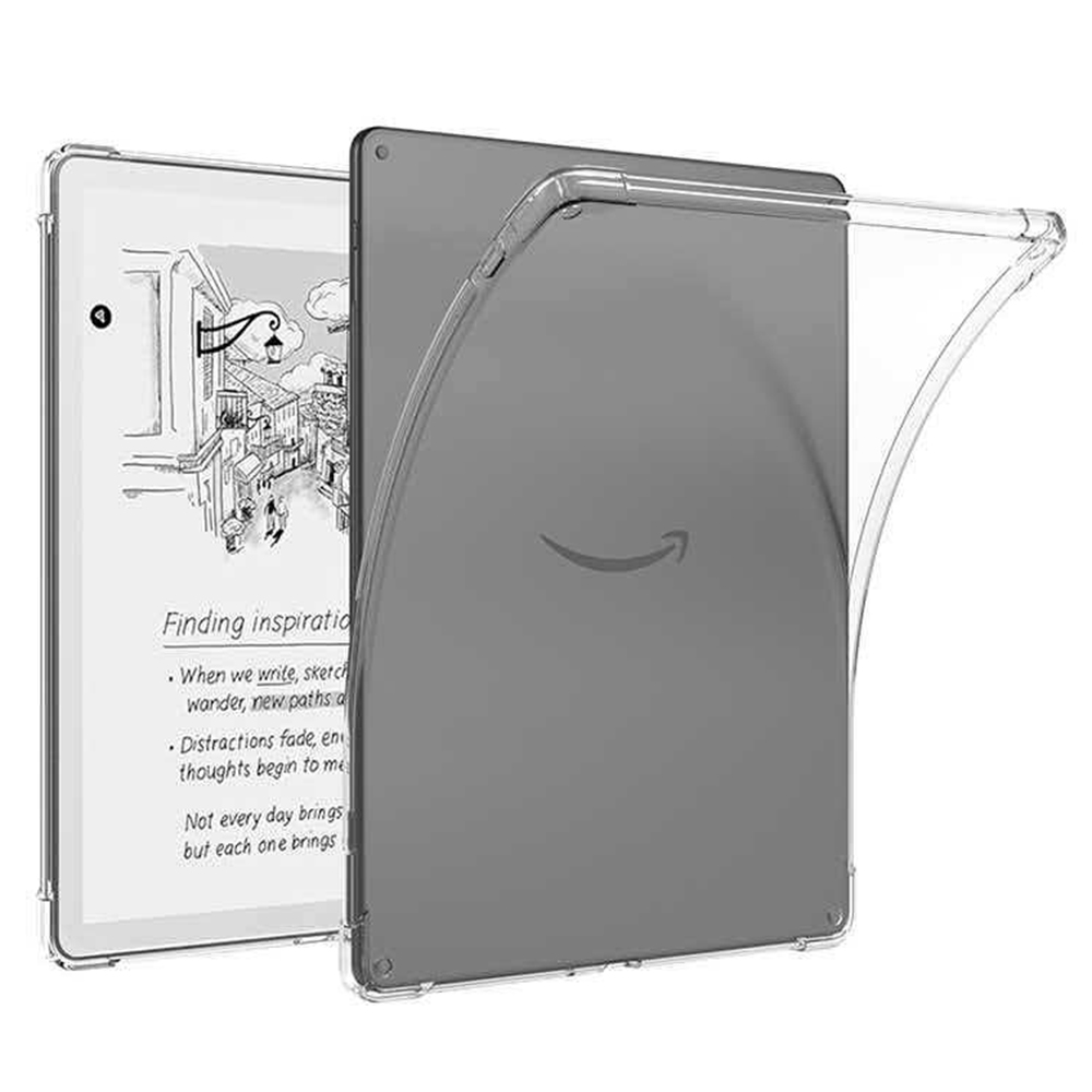 For Amazon Kindle Scribe Colorsoft Case Four Corner Shockproof Clear Tablet TPU Cover - Transparent