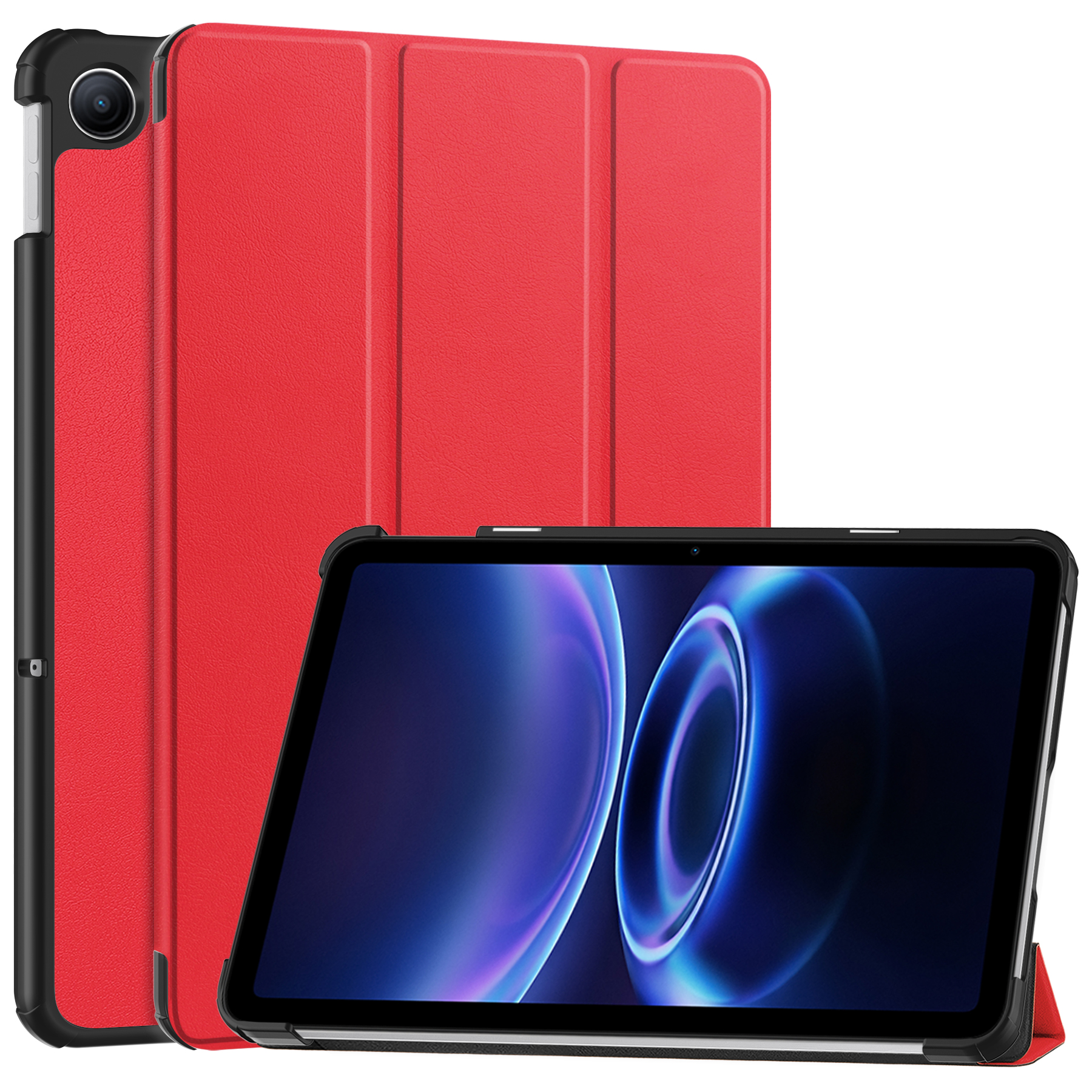For Xiaomi Redmi Pad 2 9.7 / Pad 2 SE Case Anti-Drop Leather Stand Tablet Cover - Red