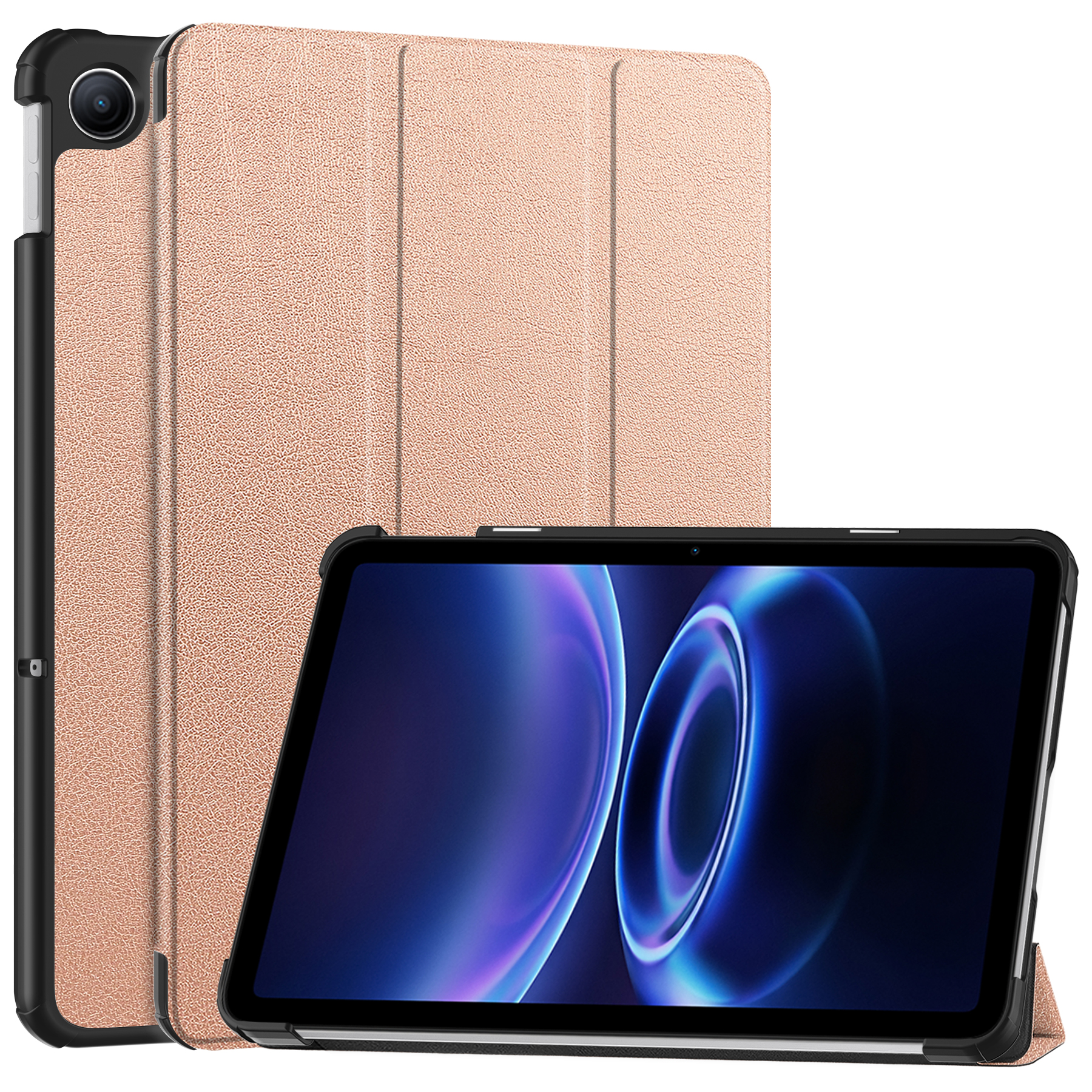 For Xiaomi Redmi Pad 2 9.7 / Pad 2 SE Case Anti-Drop Leather Stand Tablet Cover - Rose Gold