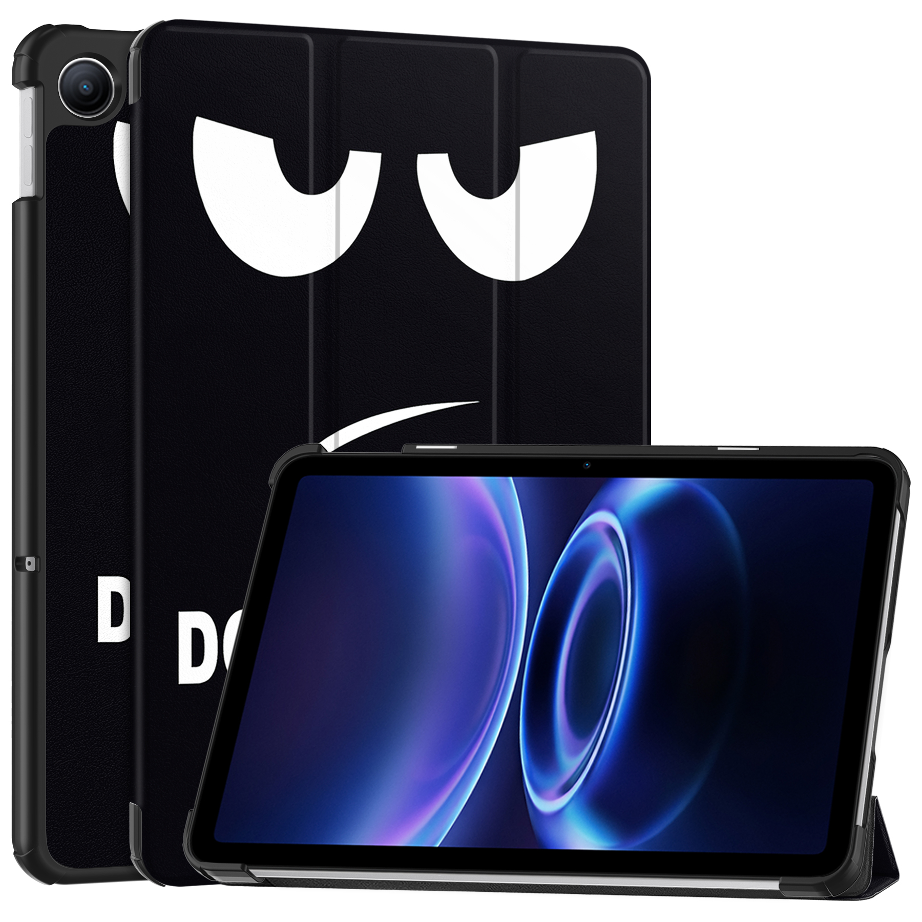 For Xiaomi Redmi Pad 2 9.7 / Pad 2 SE Case Tri-fold Stand Pattern Print Leather Tablet Cover - Don't Touch Me