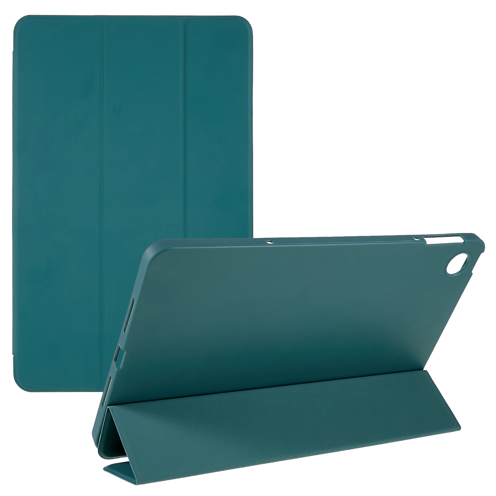 

Für Oppo Pad Air Kear Wear-resistente, Abfalldichtes Innere Waben-design-leder-tablet-hülle Mit Dreifachem Stand - Schwarzgrün, Oppo Pad Air