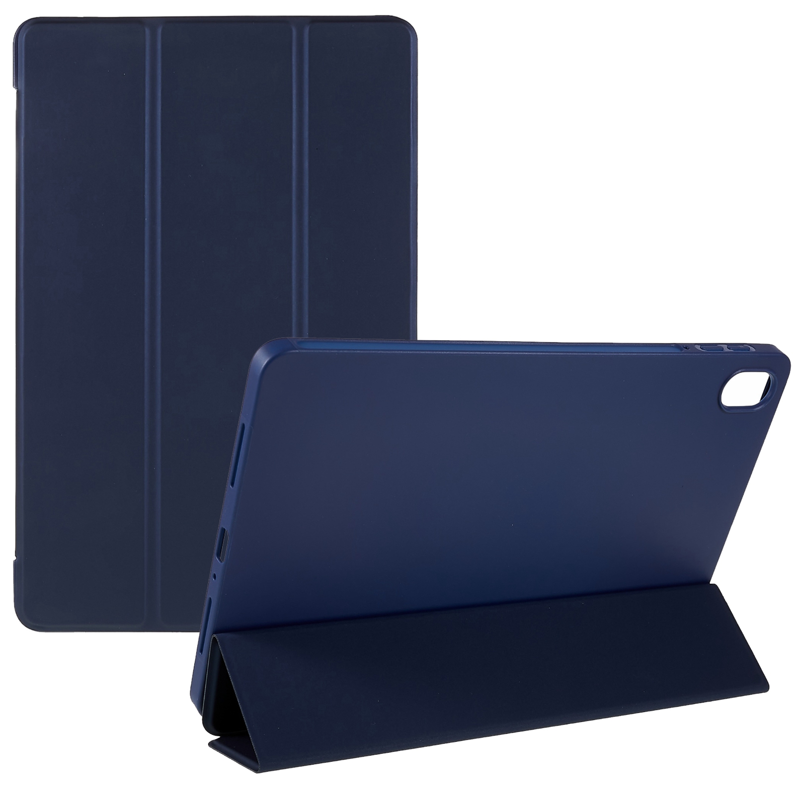 

Für Oppo Pad Folio Flip Gut Geschütztes Ledertablett Hülle Innere Waben-schütze-schutzschutz Mit Dreifachem Stand - Dunkelblau, Oppo Pad