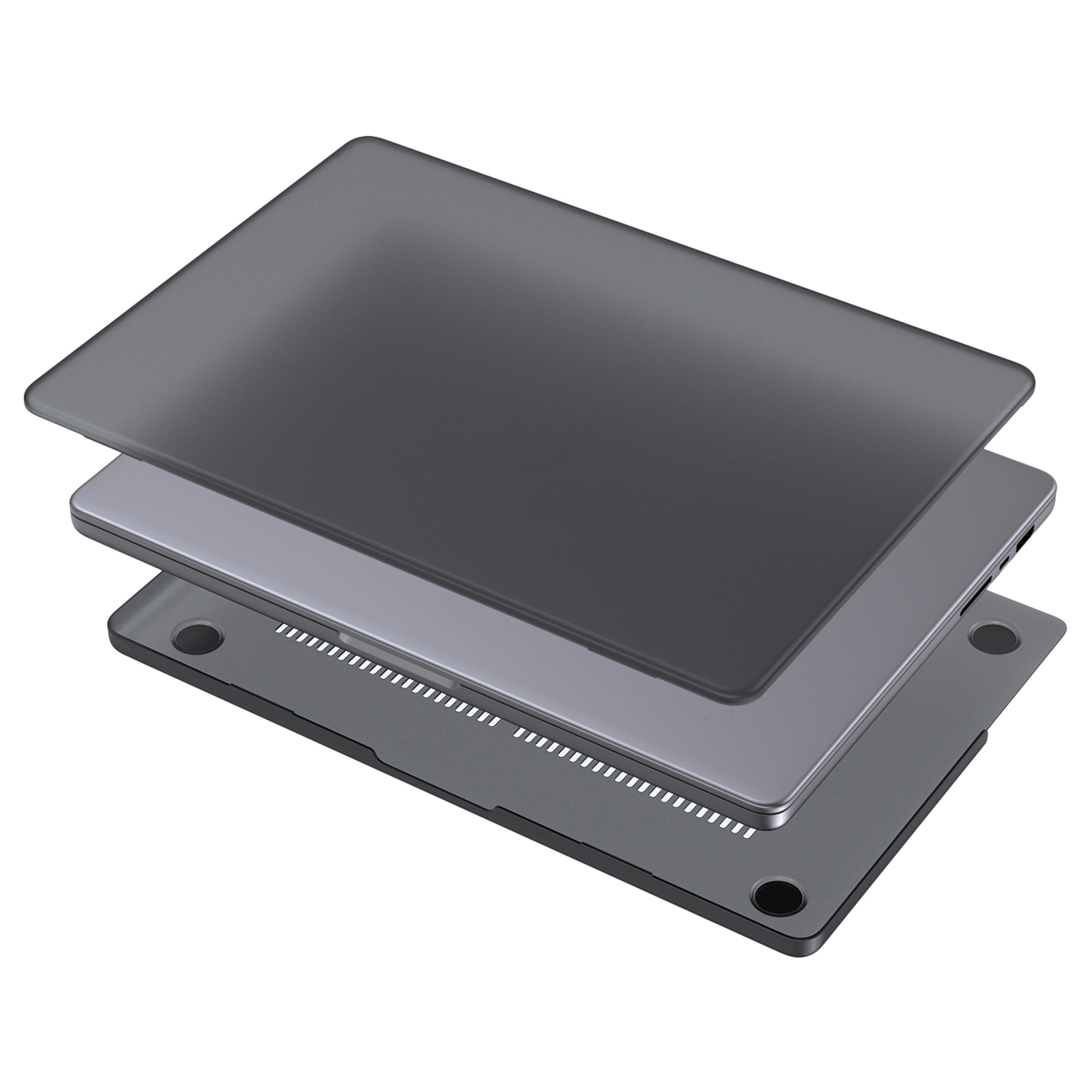 

Lentier Für MacBook Pro 16 Zoll (2021) Hartpc-laptop-fall Anti-kratzer Notebook Mattes Schutzschutzschutz - Transparent Schwarz, MacBook Pro 16 inch (2021)