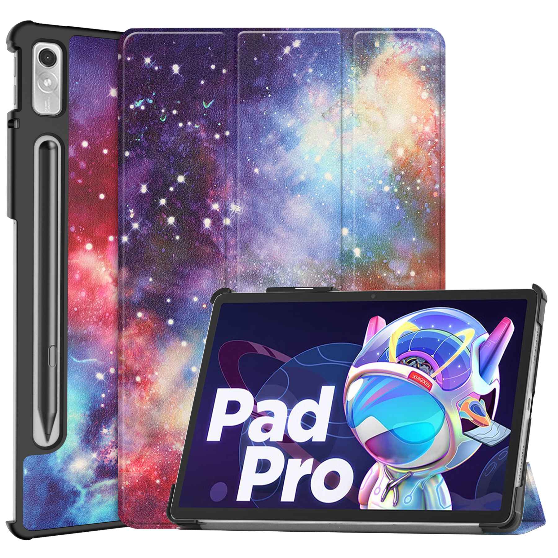 

Tri-fold Stand Tablet Hülle Für Lenovo Pad Pro 2022, Musterdruckpu-lederabdeckung Mit Automatischem Wake / Schlafen - Sternenklarer Himmel, Lenovo Pad Pro 2022