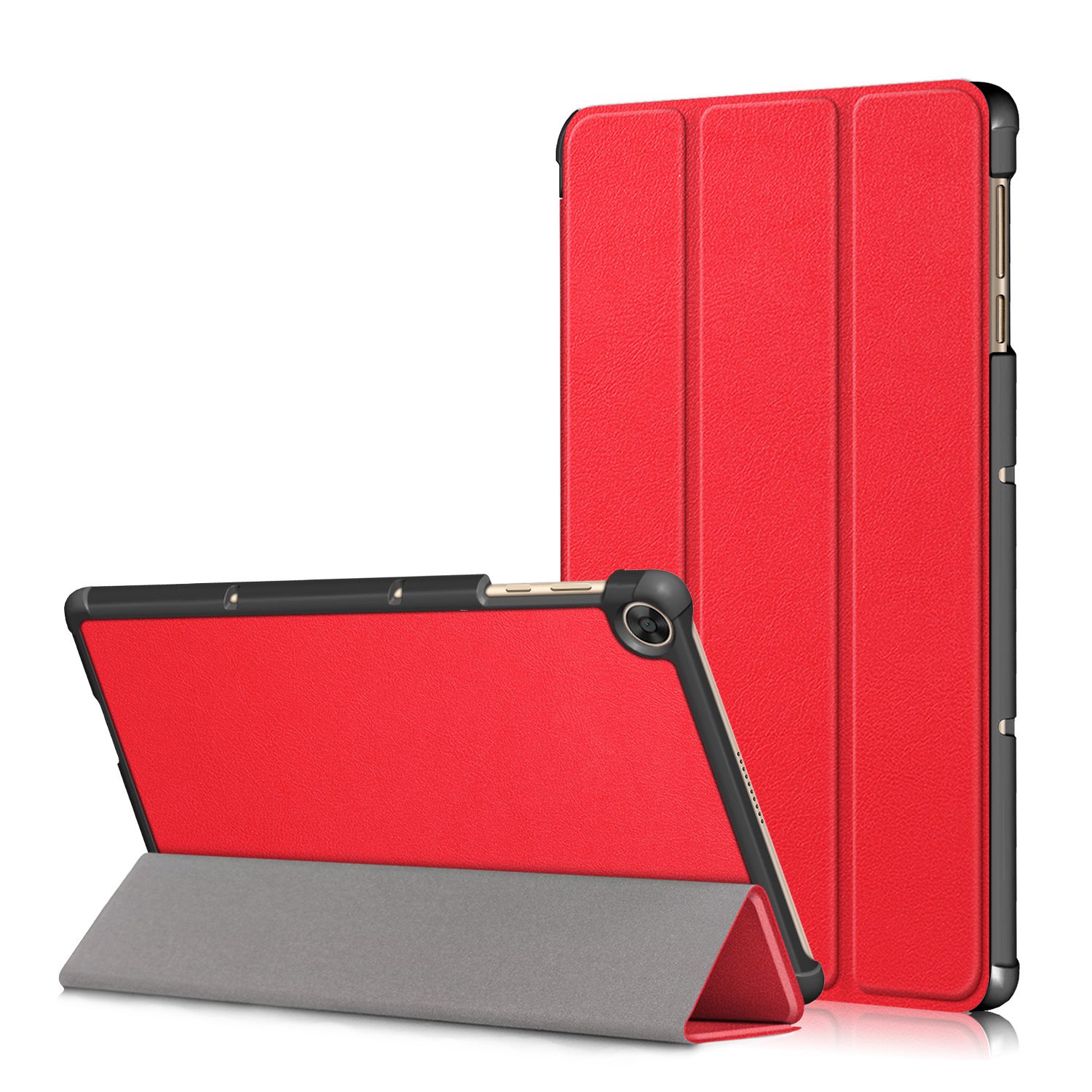 

Für Ehrenpad X8 / X8 Lite / Huawei Matepad T 10 PU Leder Trifold Stand Cover Anti-drop-tablet-schutzhülle - Rot, Honor Pad X8