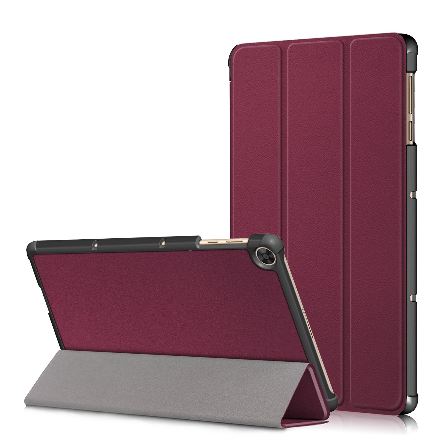 

Für Ehrenpad X8 / X8 Lite / Huawei Matepad T 10 PU Leder Trifold Stand Cover Anti-drop-tablet-schutzhülle - Weinrot, Honor Pad X8