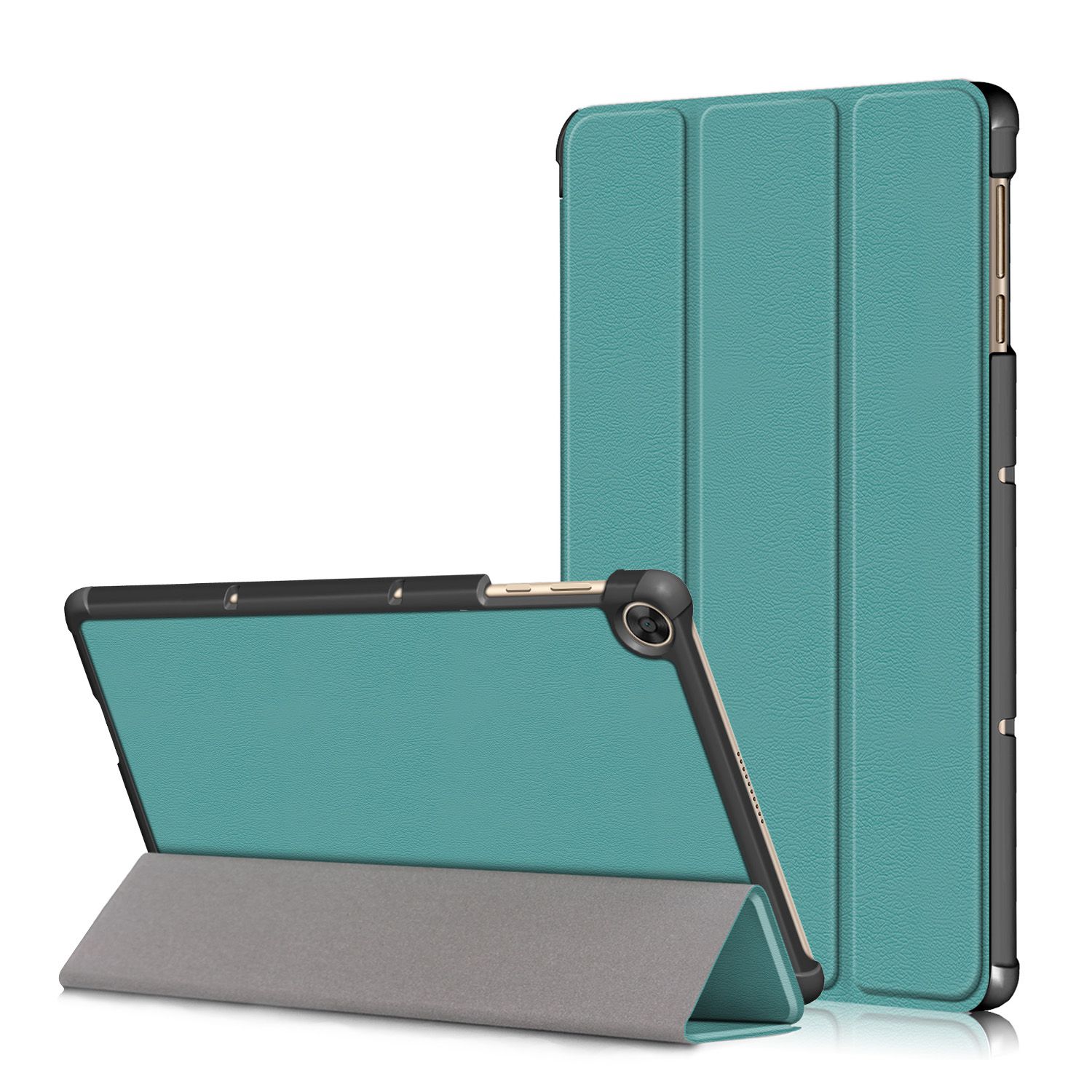

Für Ehrenpad X8 / X8 Lite / Huawei Matepad T 10 PU Leder Trifold Stand Cover Anti-drop-tablet-schutzhülle - Dunkelgrün, Honor Pad X8