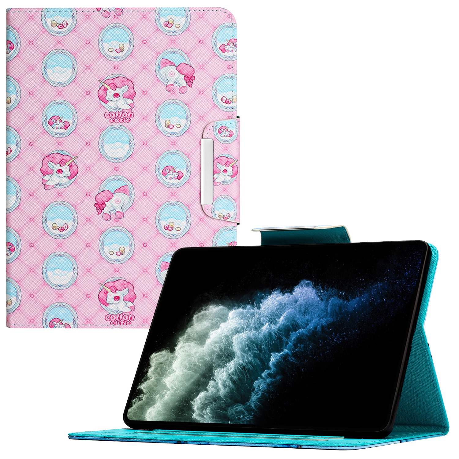 

Für Huawei Matepad Pro 11 (2022) Anti-schlupf-streifen Stand Cover Cross Textur PU Leder-karten-slots Muster Drucktablette Hülle - Pferd, Huawei MatePad Pro 11 (2022)