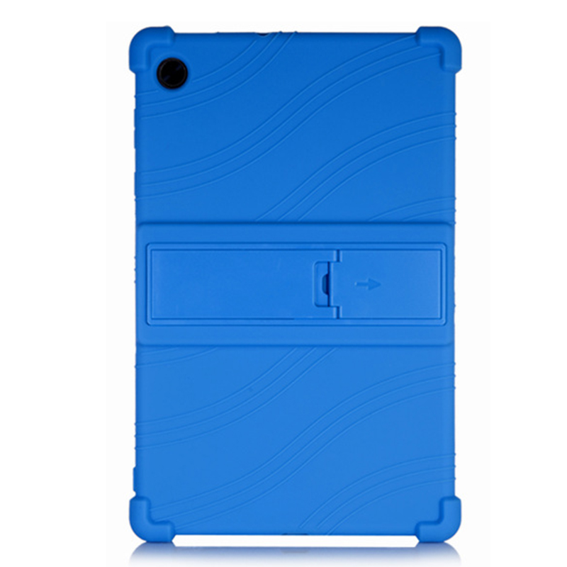 

Für Lenovo Tab M10 (Gen 3) TB-X328F Silikon Schockdicht Tablet Cover Cushion PC Kickstand Anti-Slip Kids Friendly Protective Case - Dunkelblau, Lenovo Tab M10 (Gen 3)