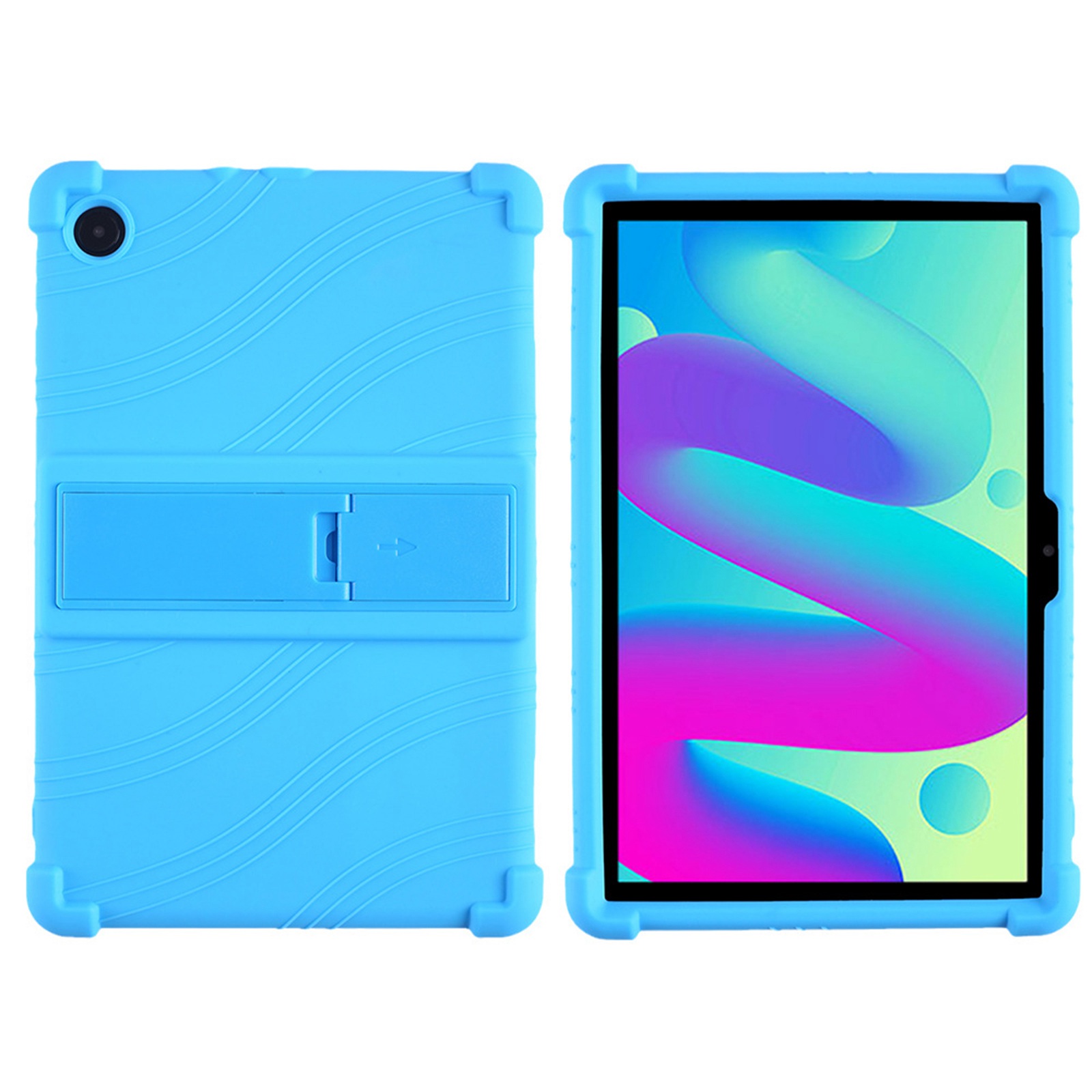 

Für TCL Tab 10L / Tab 10 HD 4G Weichhaut Silikon Schutzhülle Honigkamm Multi-winkel-kickstand-tablet-abdeckung - Himmelblau, TCL Tab 10L