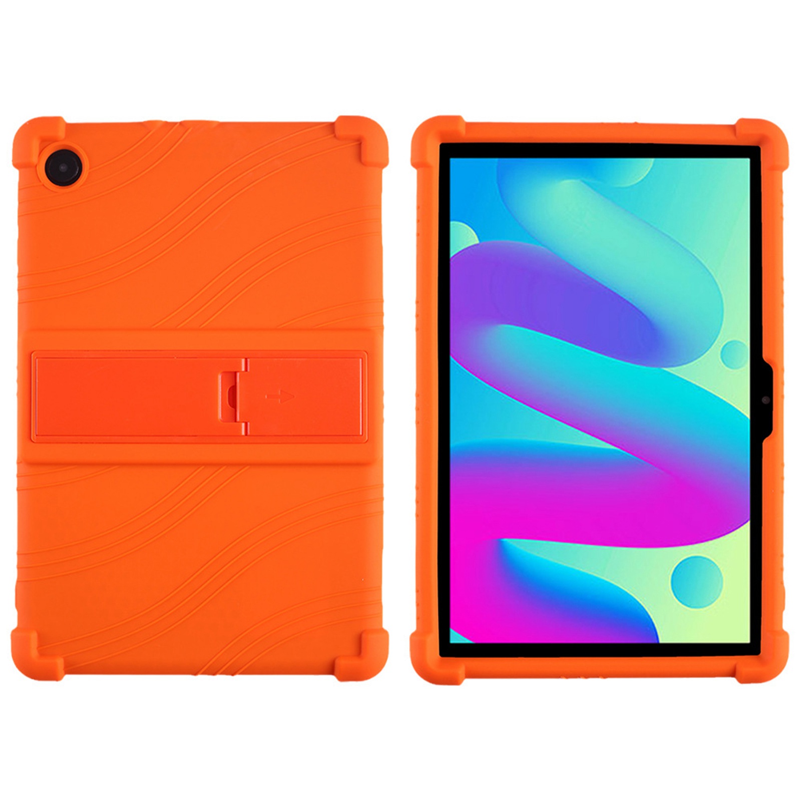 

Für TCL Tab 10L / Tab 10 HD 4G Weichhaut Silikon Schutzhülle Honigkamm Multi-winkel-kickstand-tablet-abdeckung - Orange, TCL Tab 10L