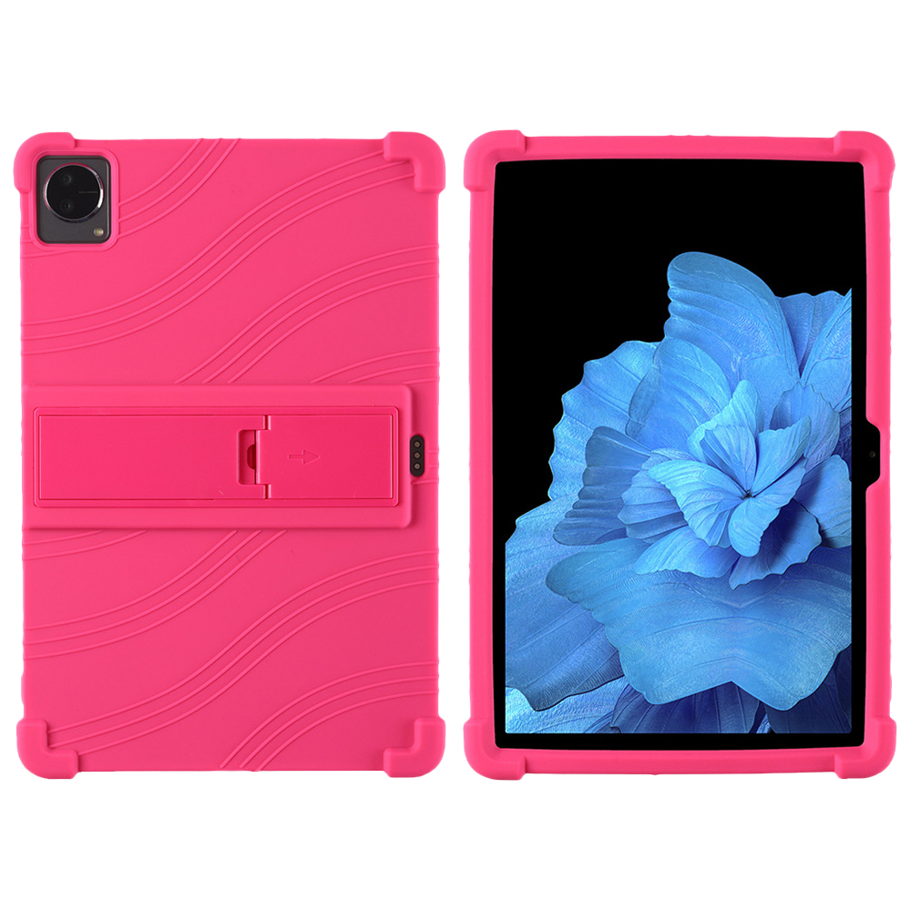 Protective Cover for vivo Pad  Scratch Resistant Soft Silicone Tablet Case with PC Kickstand - Rose