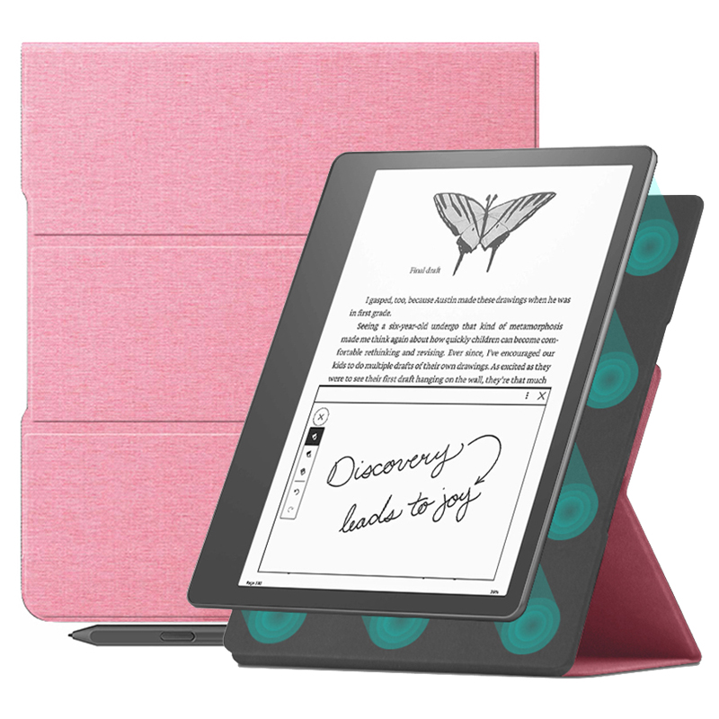 

Für Amazon Kindle Scribe Magnetic E-reader Case PU Lederstand Schutzschutzabdeckung - Rosa, Amazon Kindle Scribe