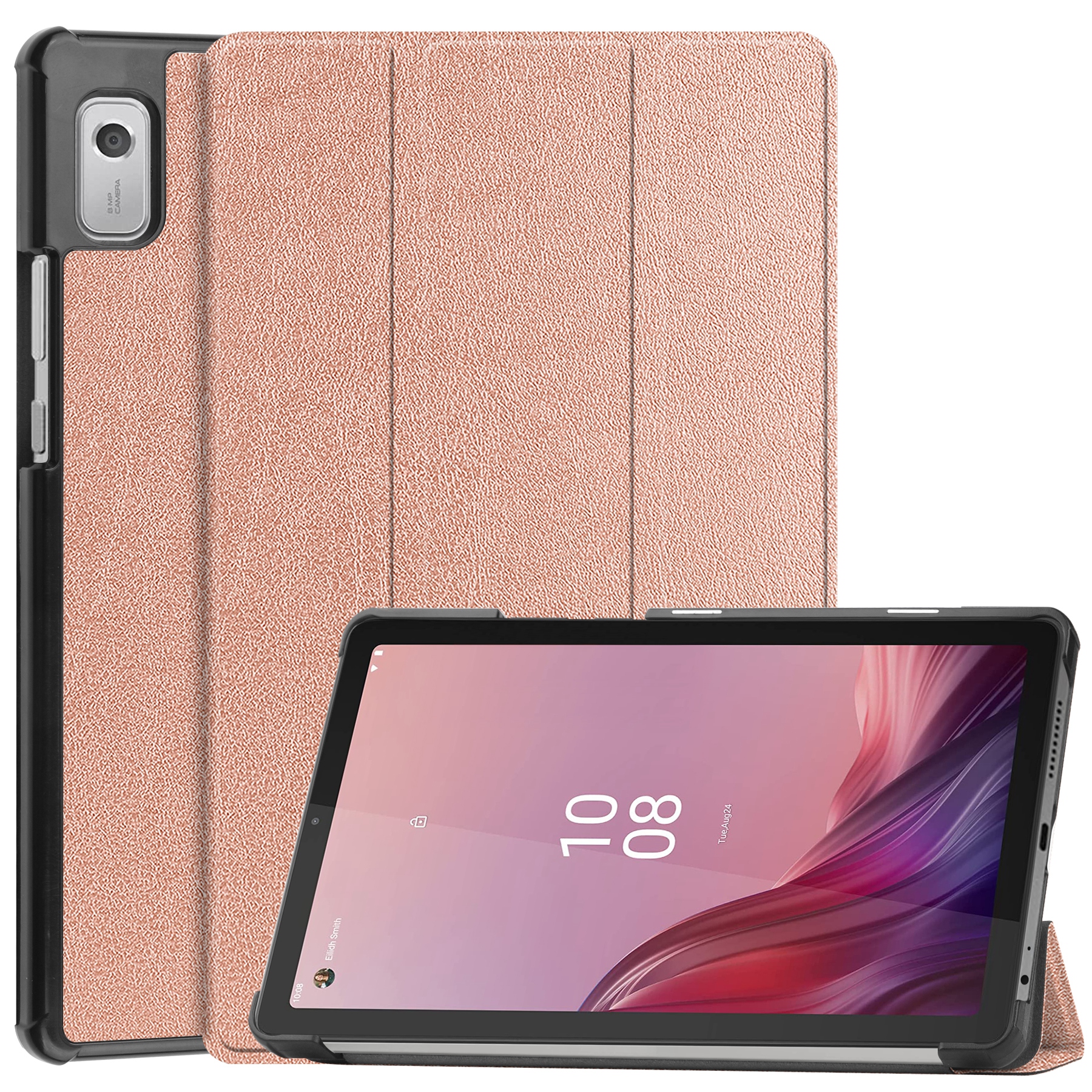 

Für Lenovo Tab M9 Anti-scratch PU Leder Tablet Hülle Tri-fold Ständer Schutzabdeckung - Roségold, Lenovo Tab M9