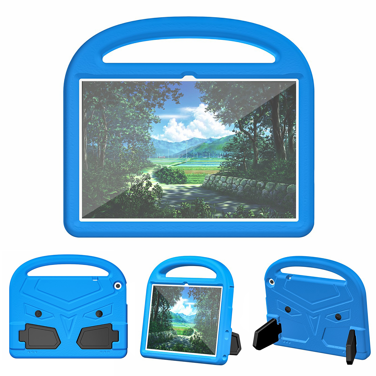 

Für Walmart Onn 10.1 "tablet Case Kick -stand -schutz -eva -abdeckung Mit Tragbarem Griff - Blau, Other Phone Models