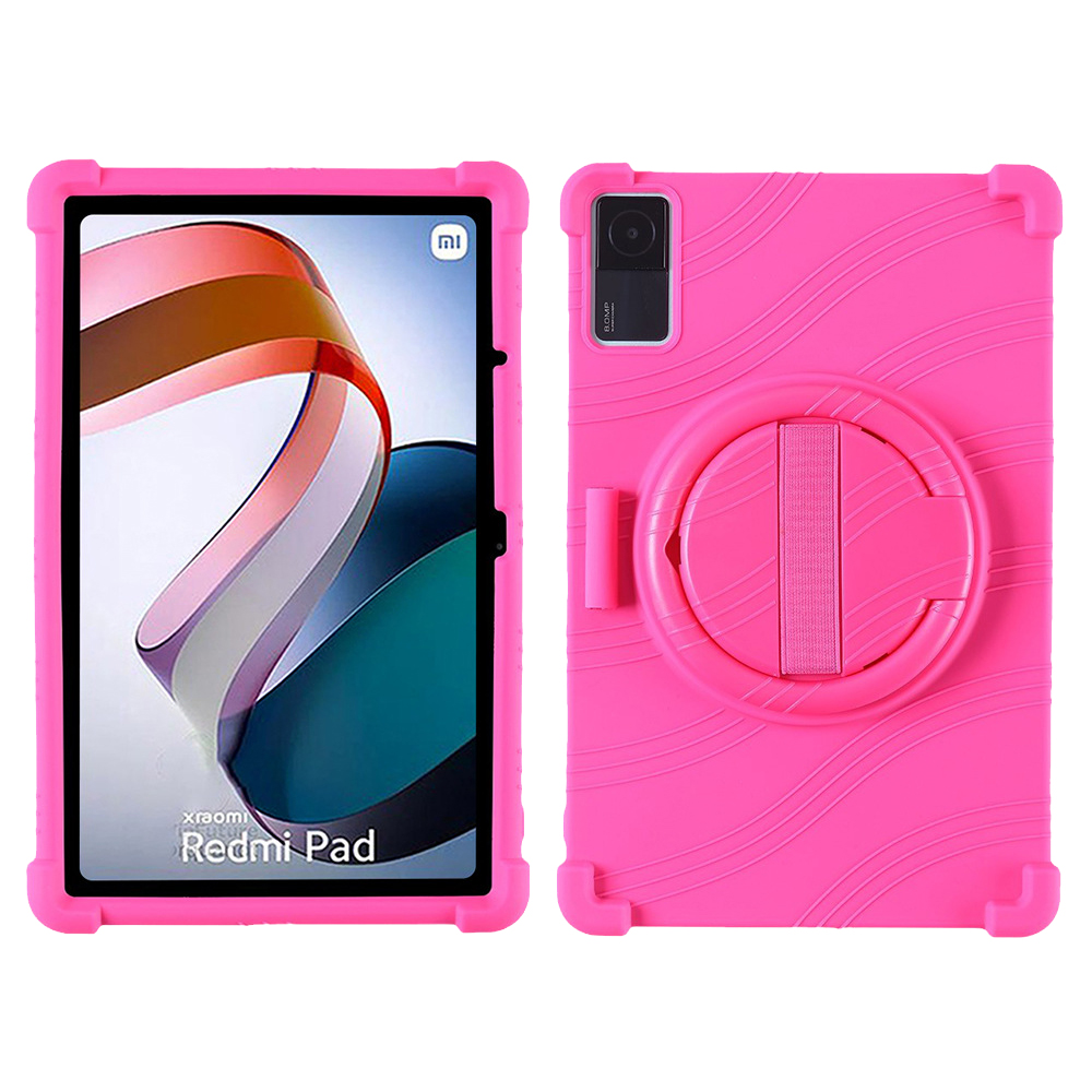 

PC + Silikongehäuse Für Xiaomi Redmi Pad Anti-drogen-tablet-hülle 360-grad-rotierende Kickstandabdeckung - Rose, Xiaomi Redmi Pad